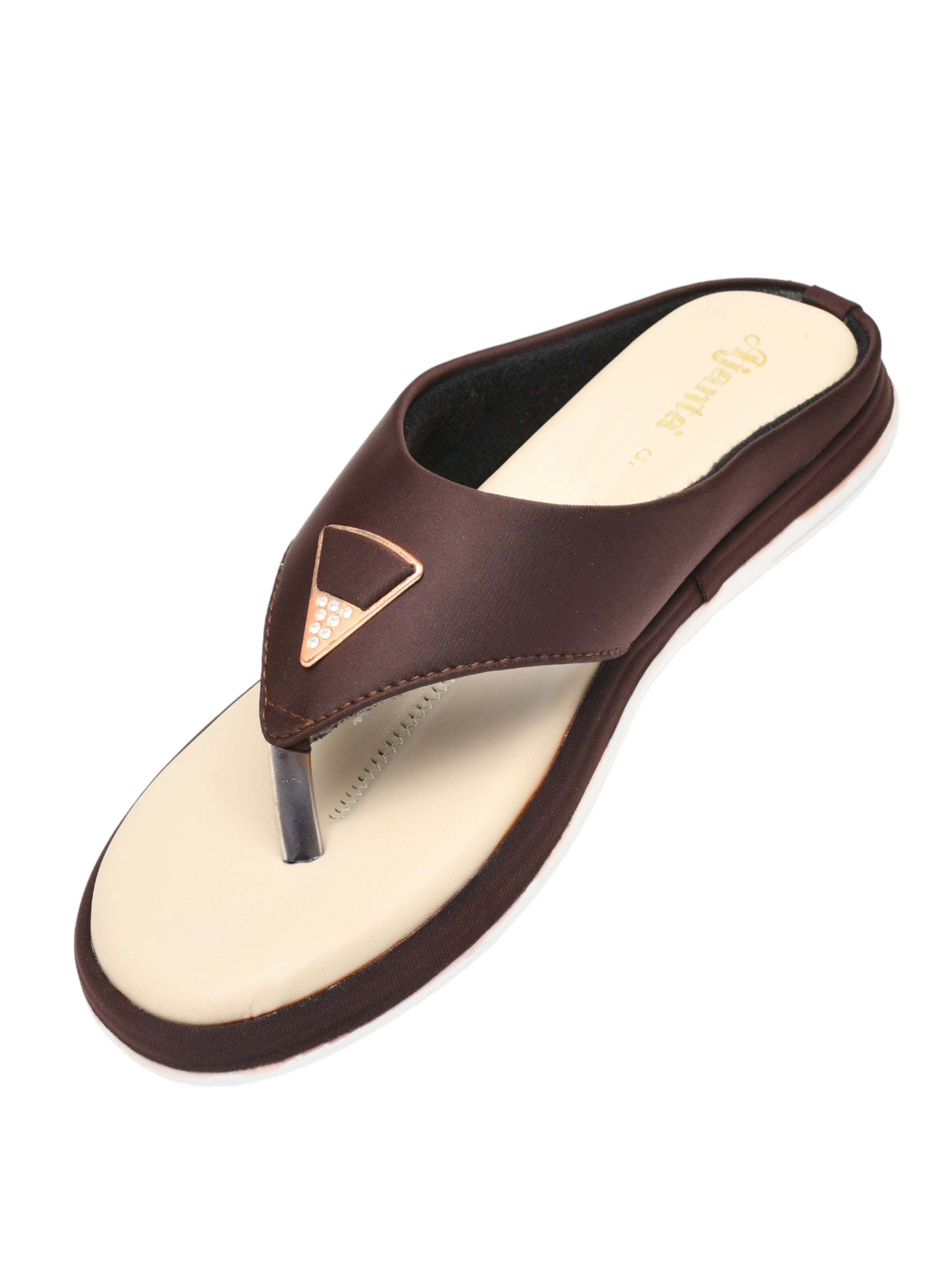 Ajanta Women's Brown Sandals | Stylish Synthetic Upper | Cushioned Airmax Sole | Comfort Sandal BL1306