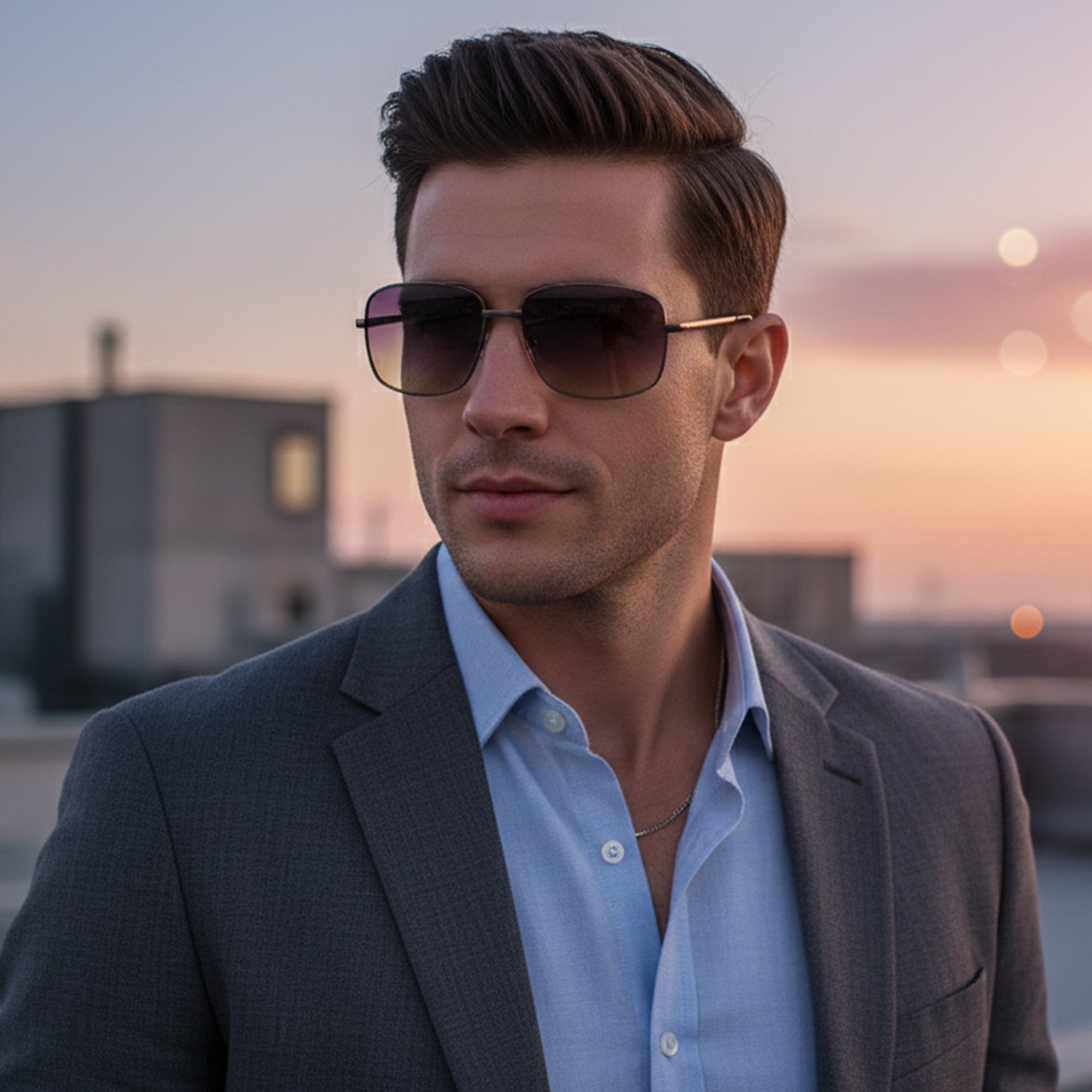 Ajanta Unisex Rectangular Sunglasses Sleek Everyday Frame Eyewear