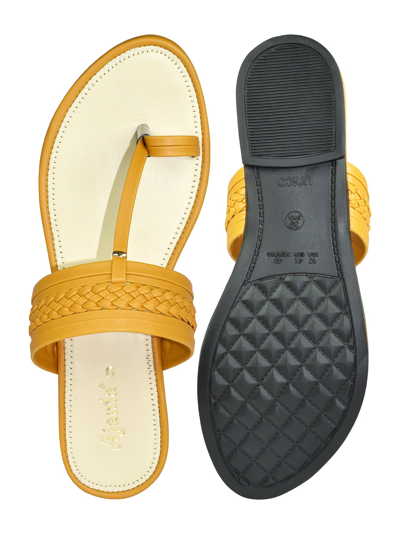 Ajanta Women Flat Sandal / Stylish & Lightweight with Anti-Slip Grip / Comfortable & Anti-Skid Sole for Safe Wear EL2011