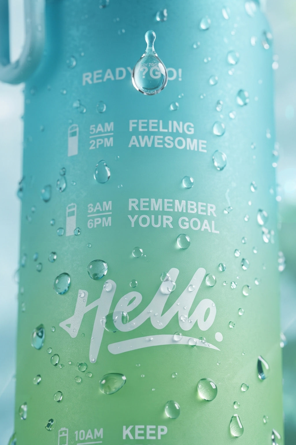 Ajanta 1L Motivational Sports Water Bottle | BPA Free Food Grade Plastic Leakproof Sports Sipper Bottle | Screw Lid with Carry Handle Time Marker Reusable Water Bottle for Gym, Office, School & Travel