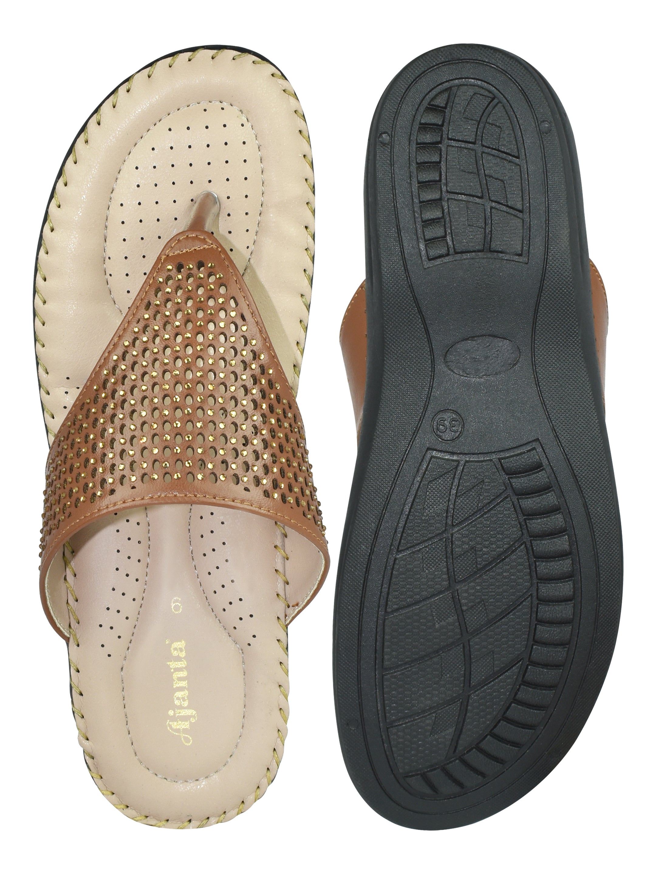Ajanta Women Flat Sandal /  Easy Slip-On & Soft Footbed / Lightweight & Breathable Casual Footwear EL1002