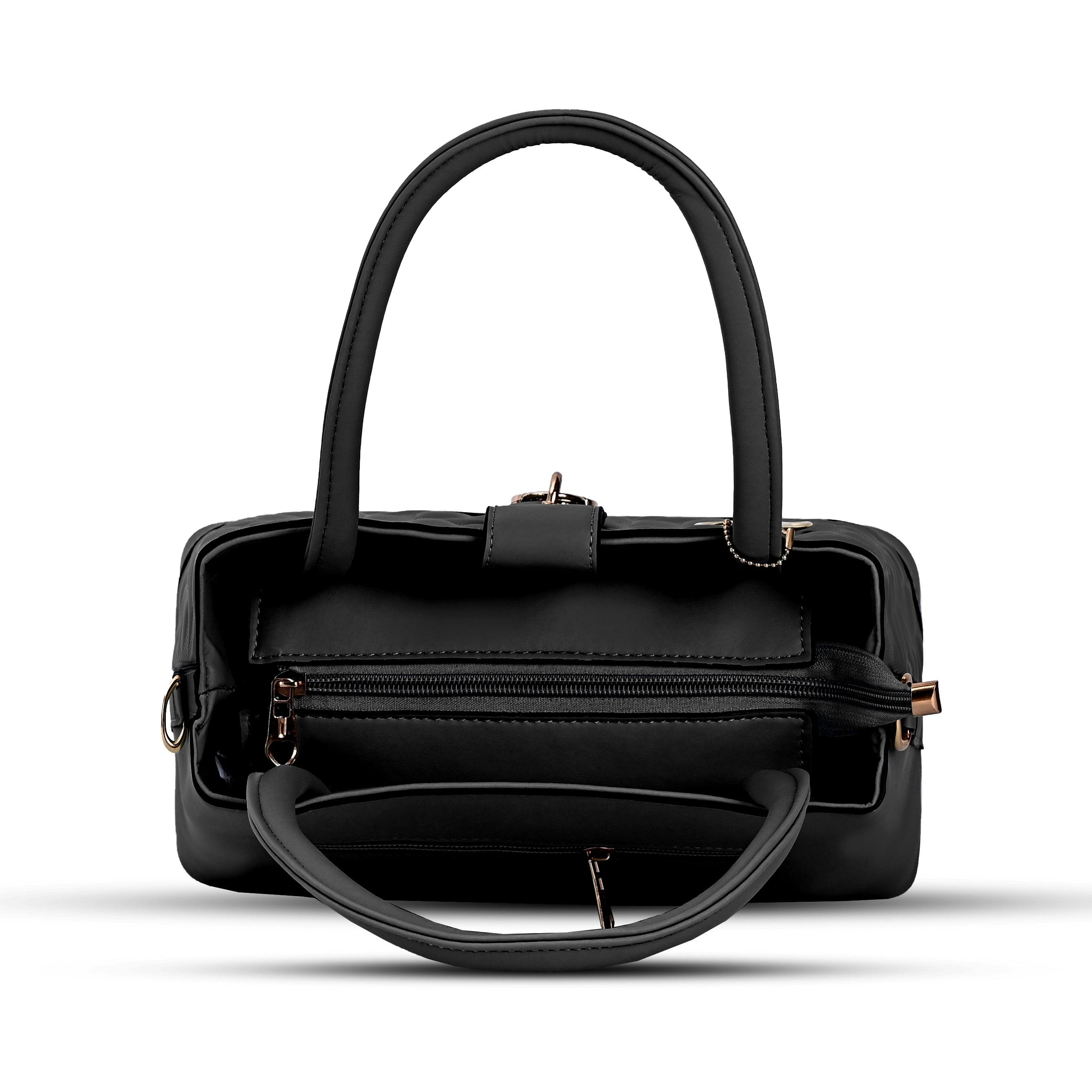 QIARRA Women's Black bag, Handbag For Office And College | Daily & Travel Use | Satchel Bag for Work | Lightweight Vanity Handbag for Women| Gift For Women VB8056