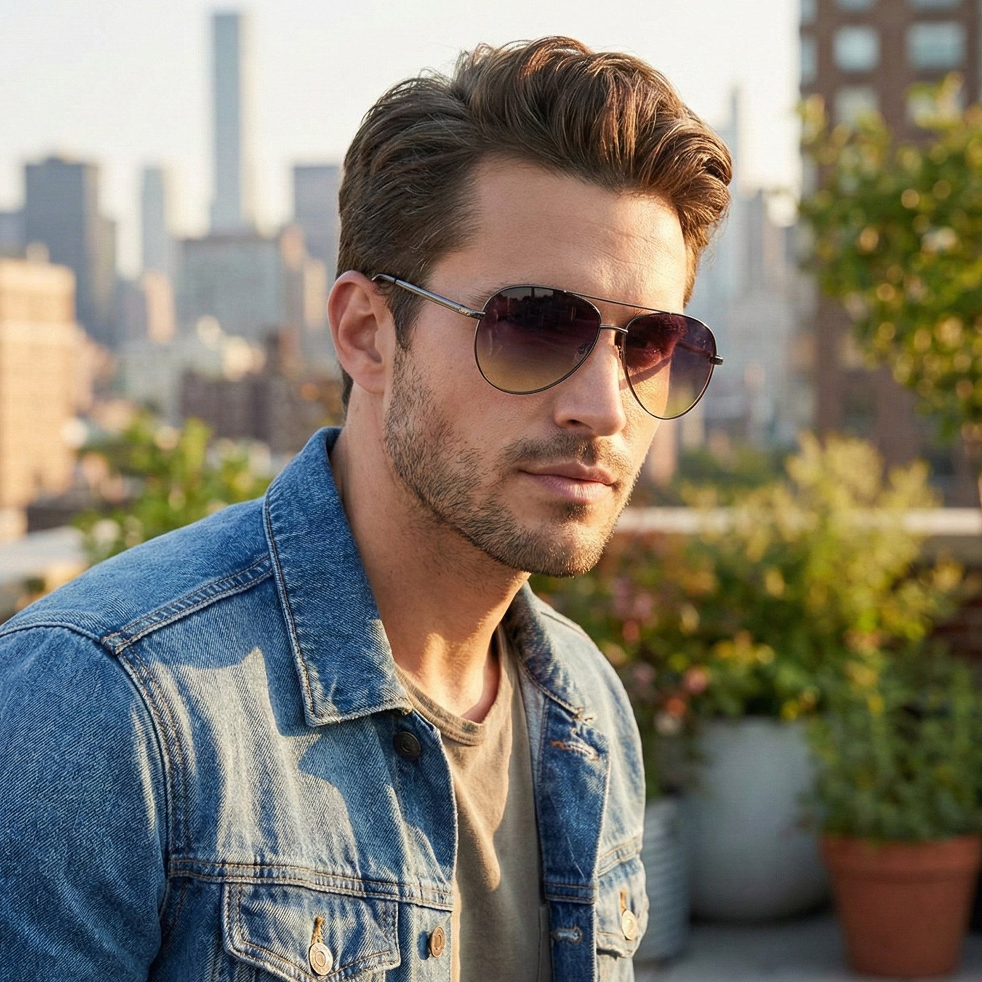 Ajanta Unisex Aviator-Style Sunglasses Classic Frame Eyewear