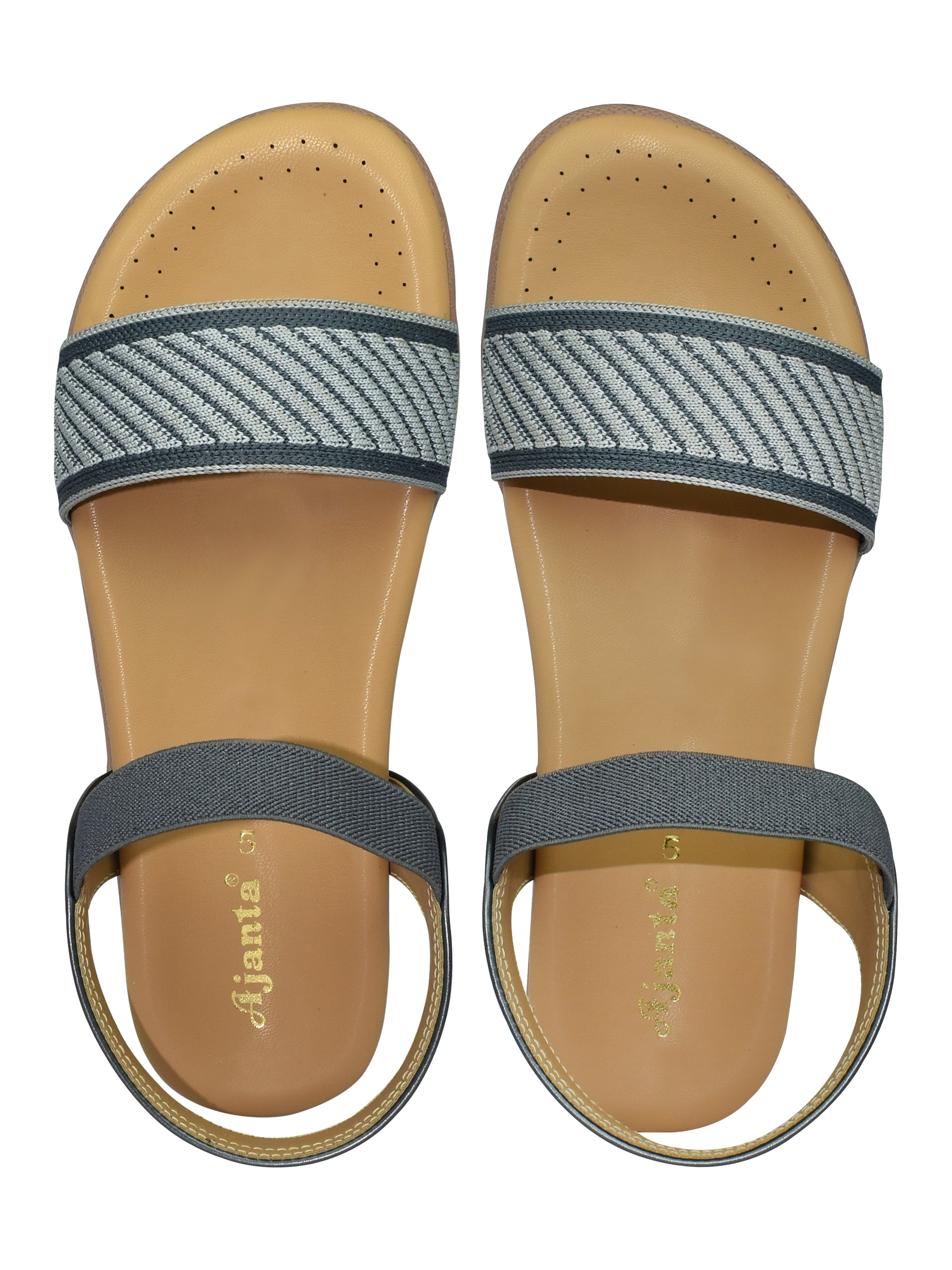 Ajanta Women Flat Sandal / Anti-Skid Flat Sandals / Elegant & Comfortable for Casual Outings EL4004