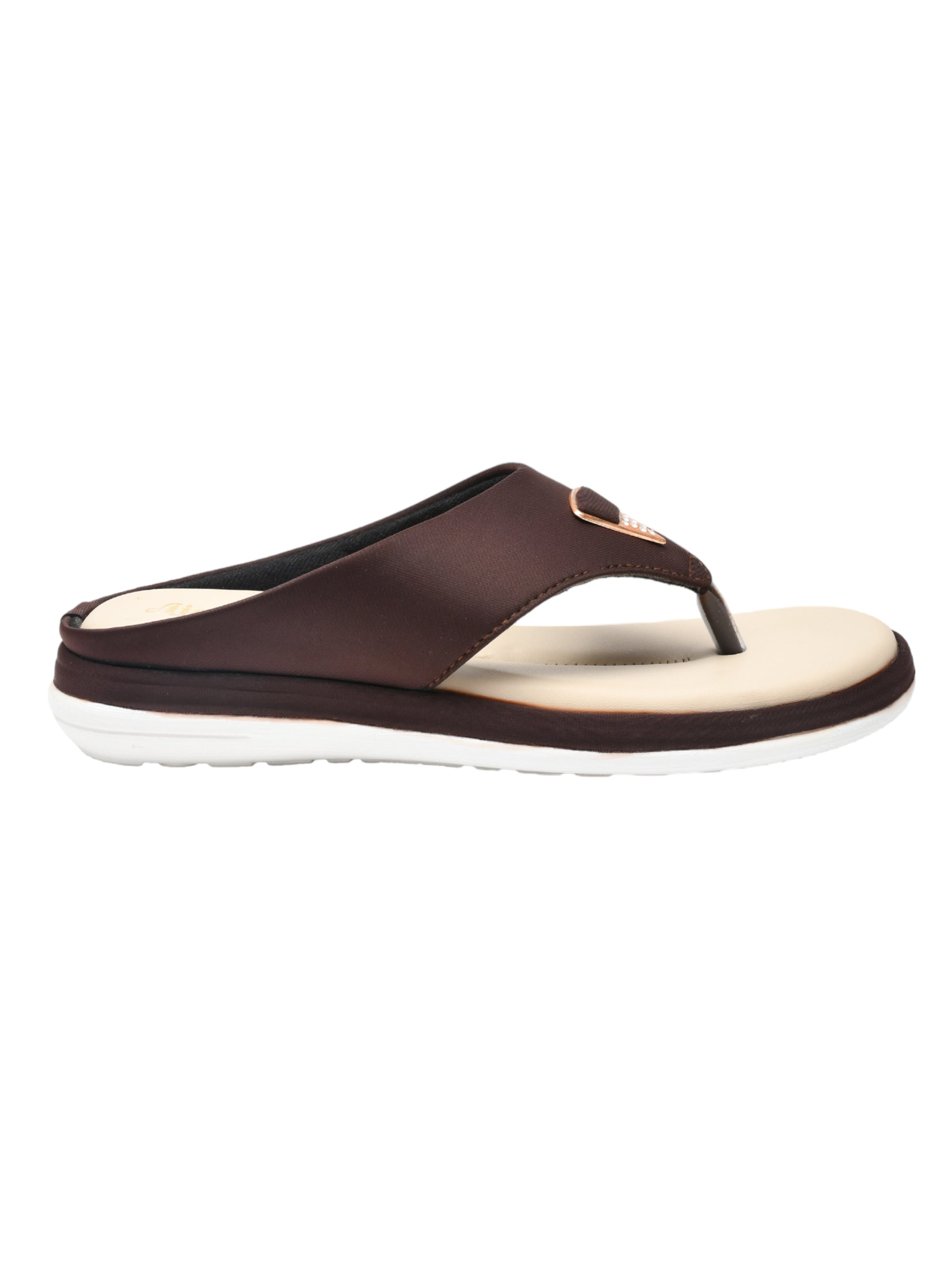 Ajanta Women's Brown Sandals | Stylish Synthetic Upper | Cushioned Airmax Sole | Comfort Sandal BL1306