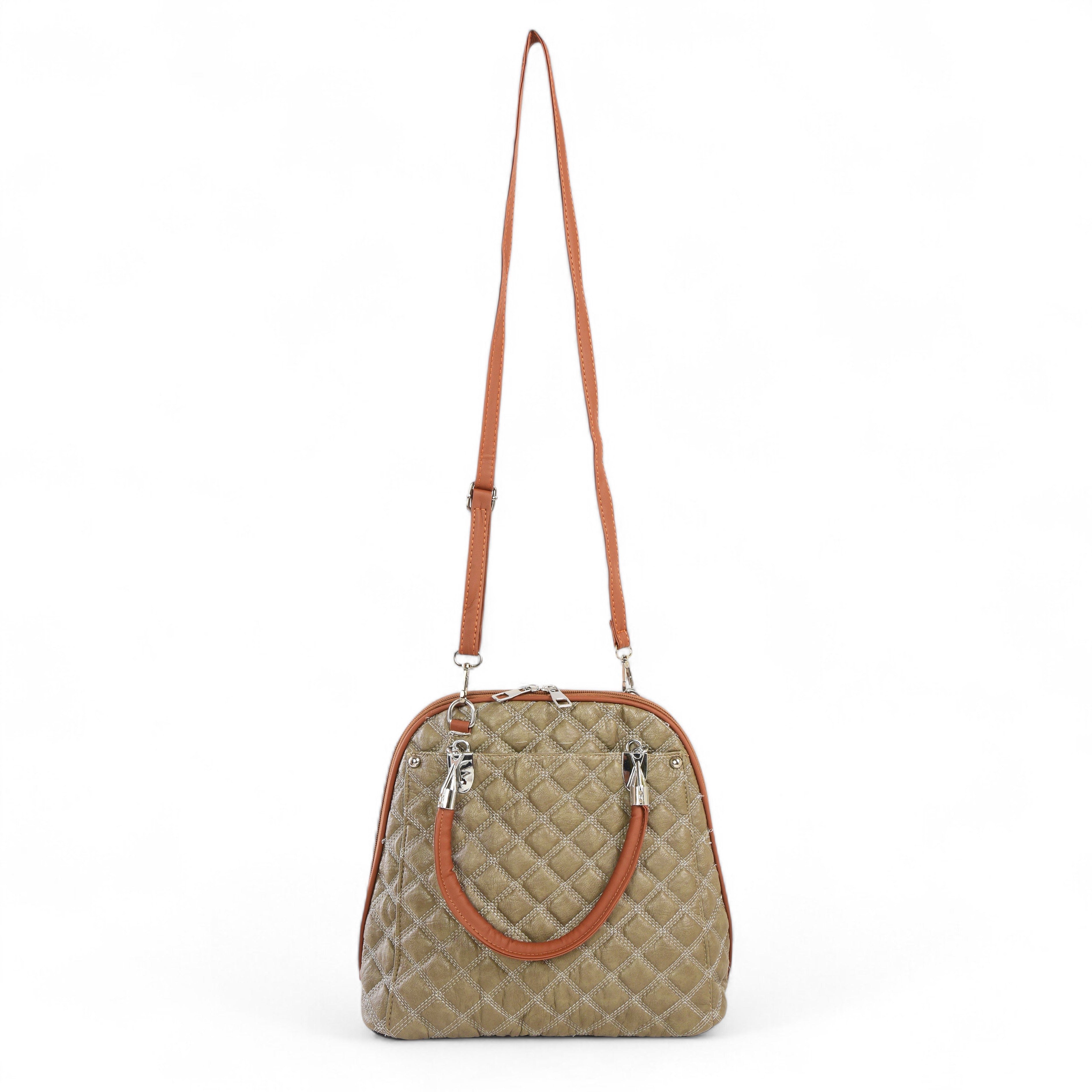 QIARRA by Ajanta Women's 3-in-1 Harvest Gold Convertible Handbag with 3 Chains-VB8103