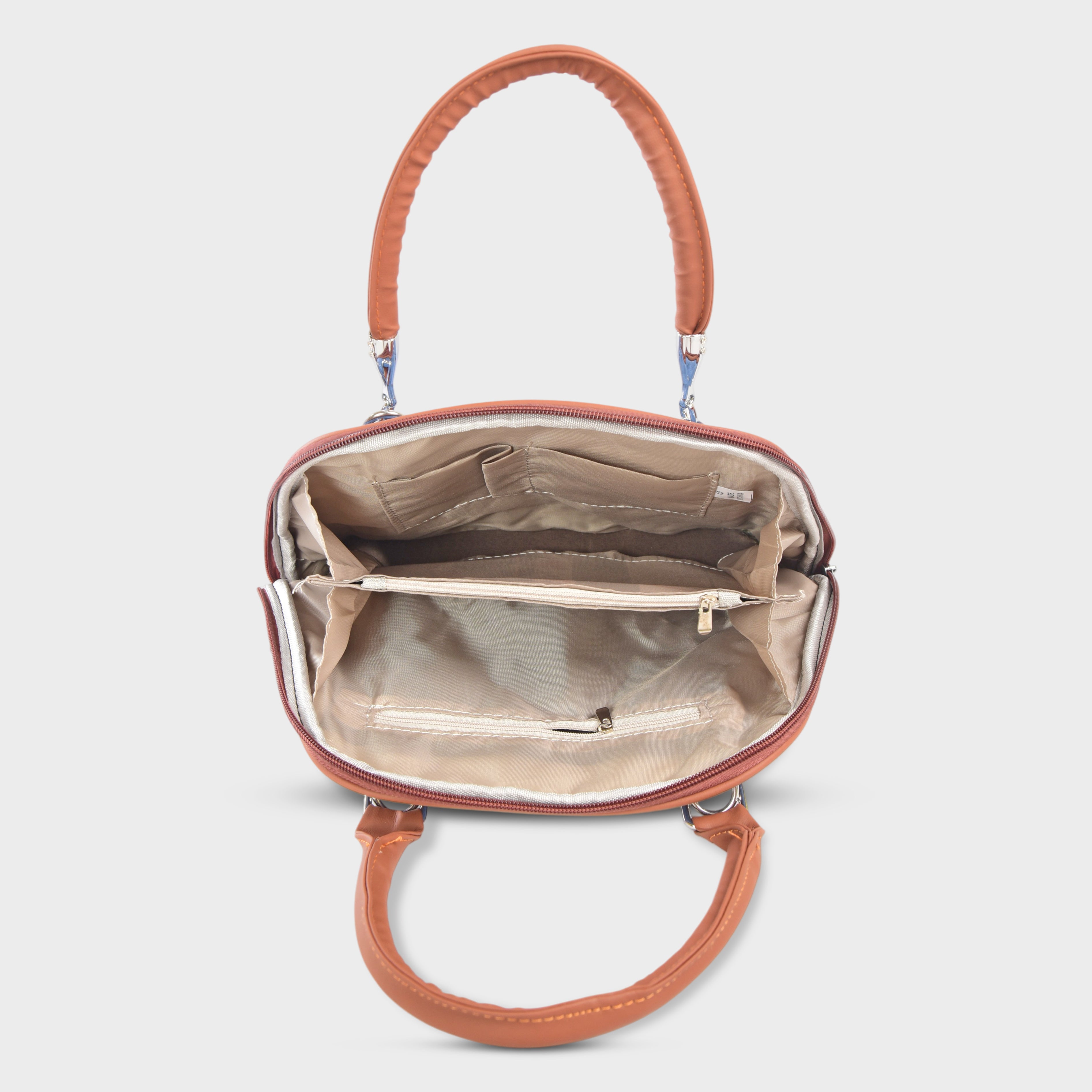 QIARRA Sky Blue Luxe Artificial Leather Premium Quilted Satchel Bag / Handbag with Detachable Slings VB8030