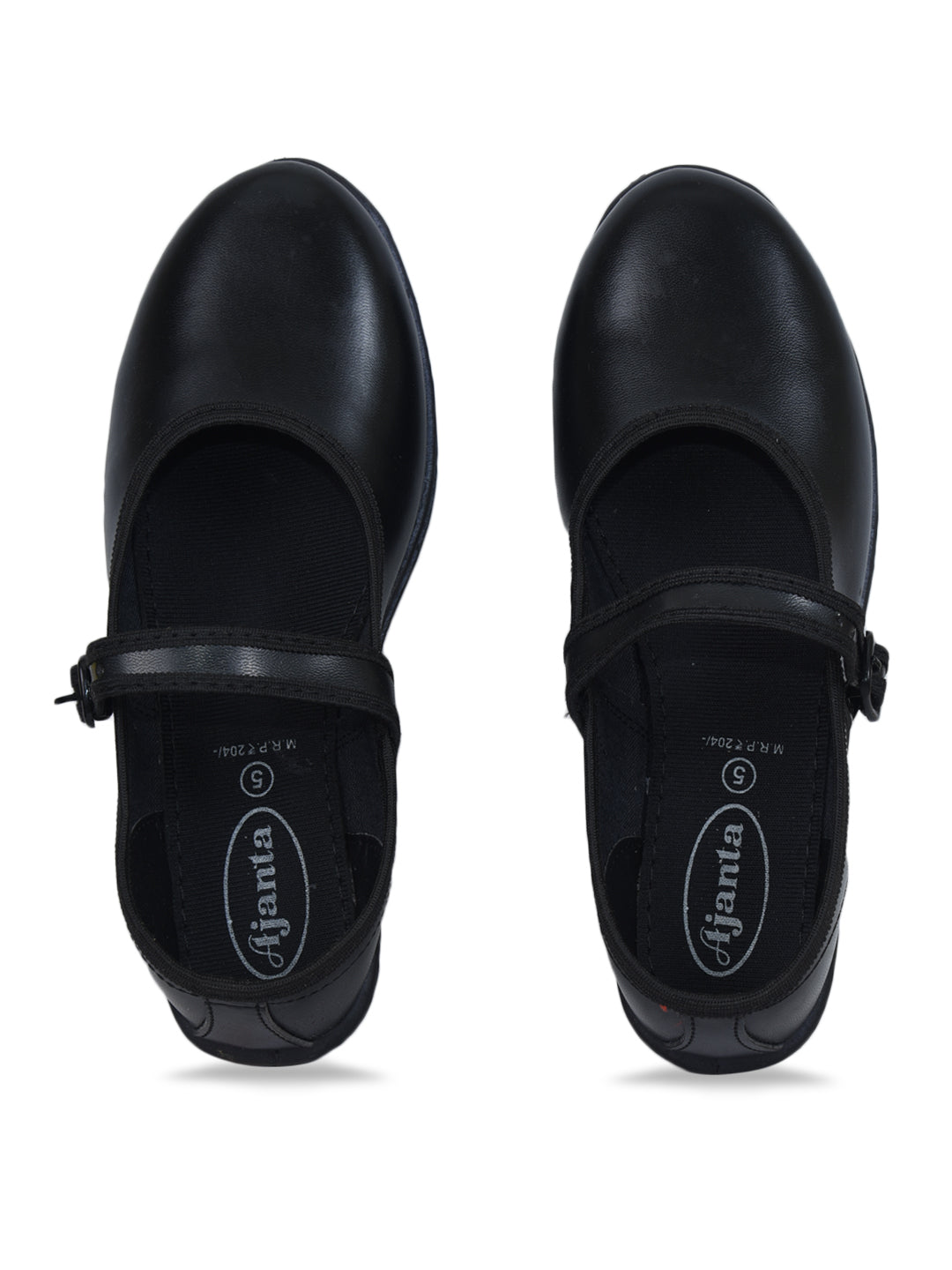 AJANTA Kids Black Derby School Shoe AB0028