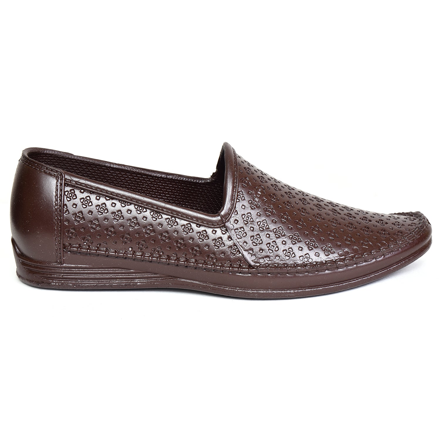 Ajanta Men's Brown Slip-On Shoes  |  PVC Build with Cushioned Footbed | Slip On Shoes FK4012