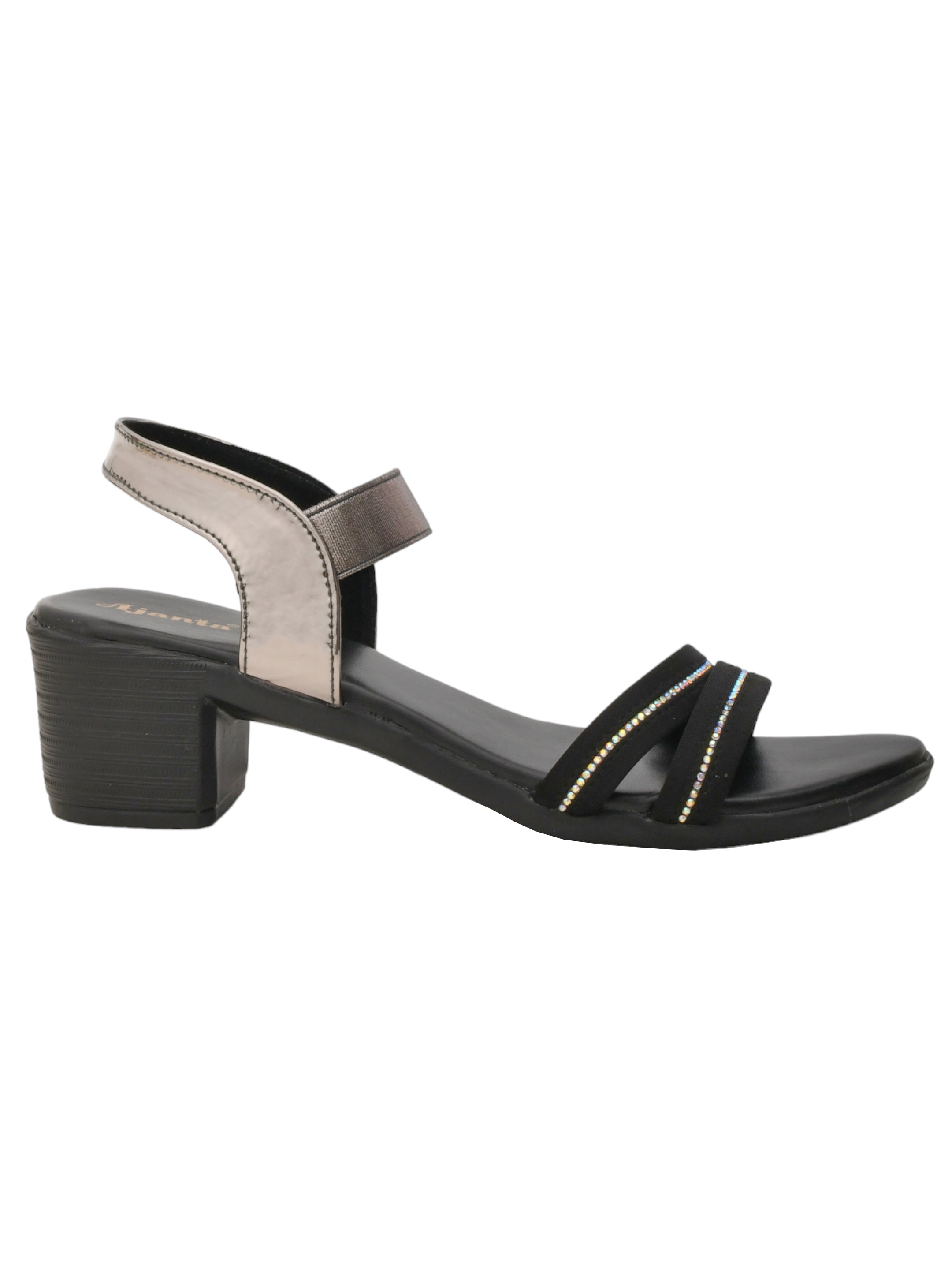 Ajanta Women Heel Sandal / Heels with Anti-Skid Sole / Trendy Design with Secure Grip for Daily Use EL4007