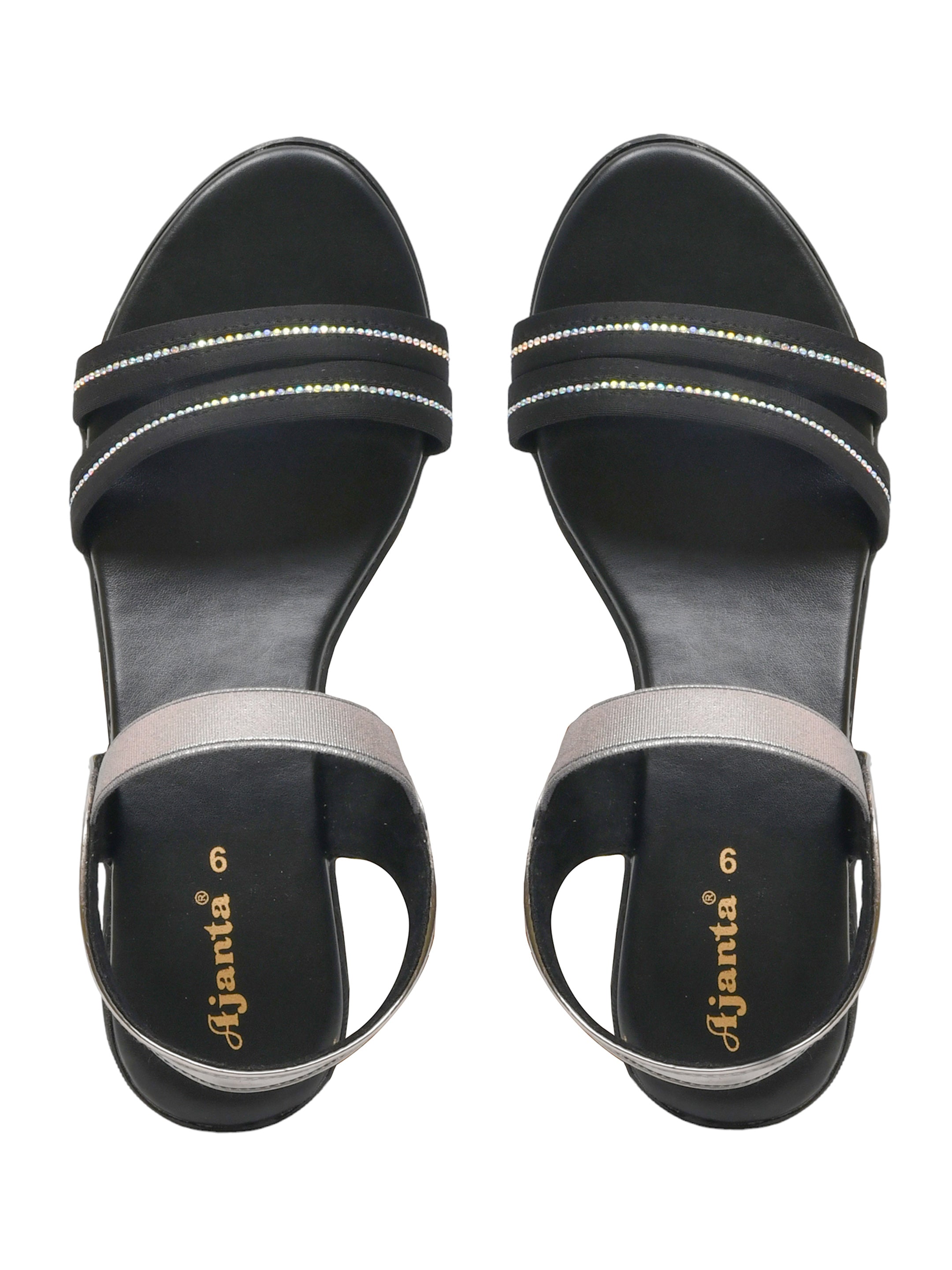 Ajanta Women Heel Sandal / Heels with Anti-Skid Sole / Trendy Design with Secure Grip for Daily Use EL4007