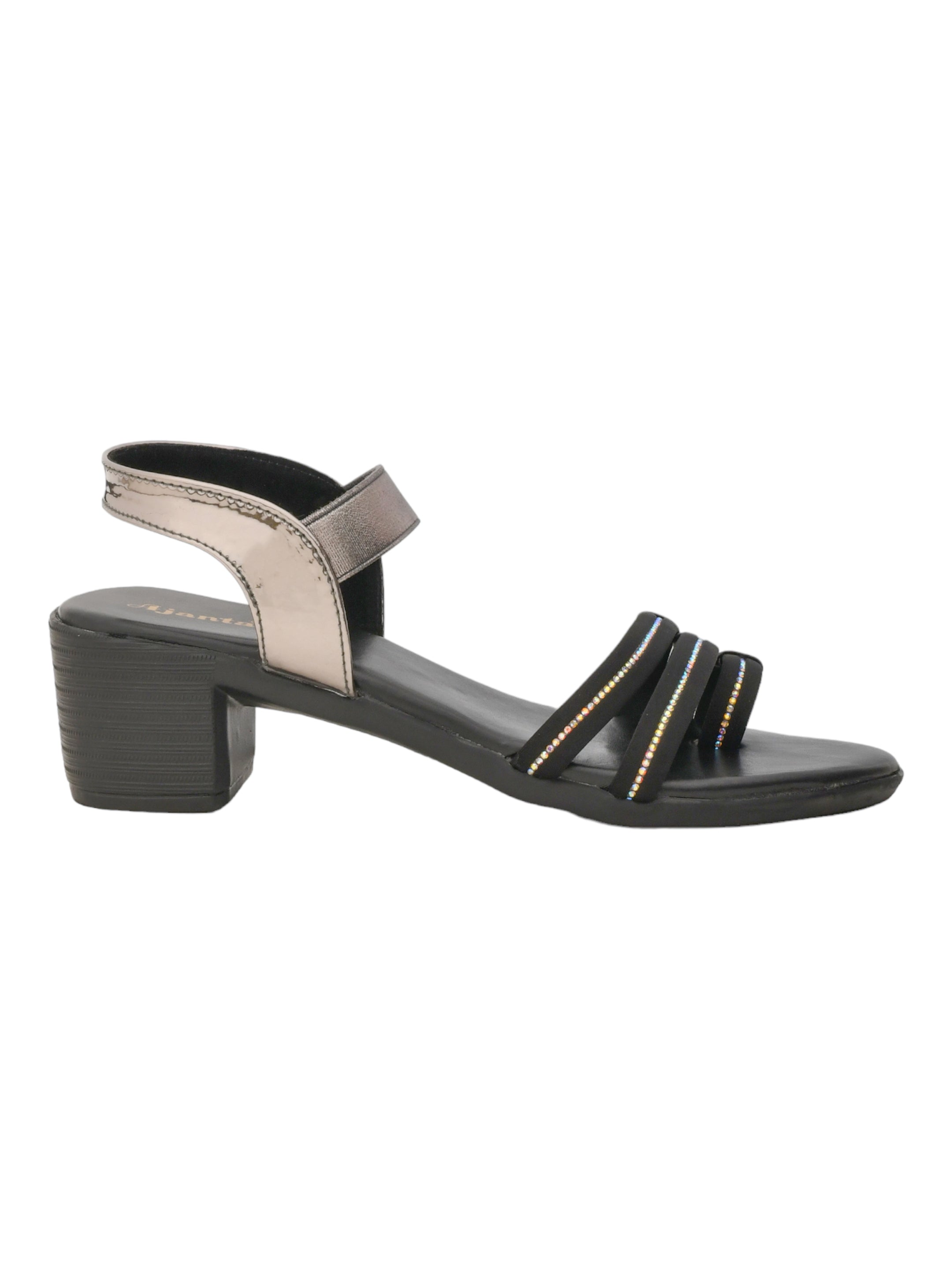 Ajanta Women Heel Sandal / Heel Sandals with Anti-Skid Sole /  Fashionable & Comfortable for All-Day Wear EL4006