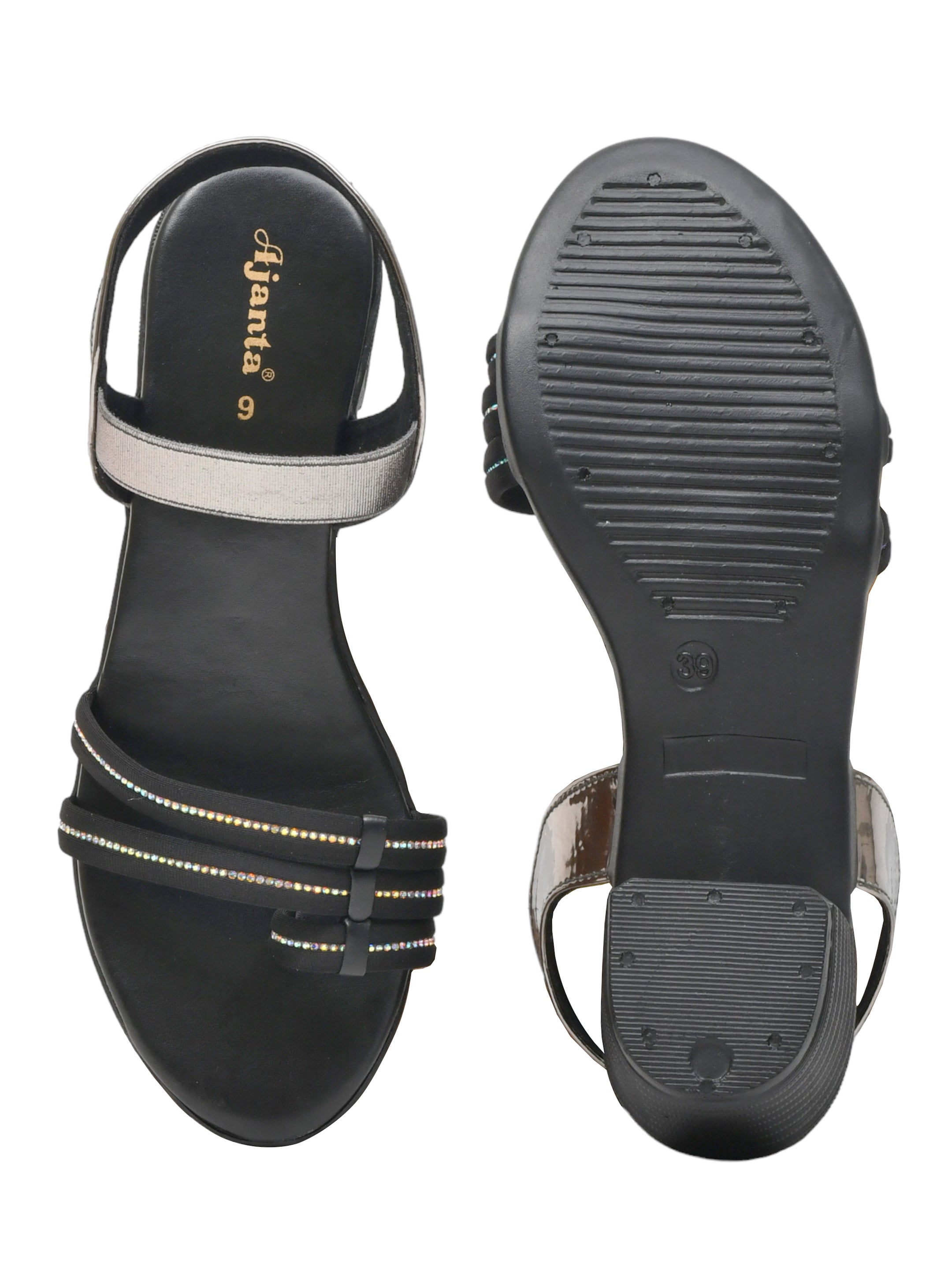 Ajanta Women Heel Sandal / Heel Sandals with Anti-Skid Sole /  Fashionable & Comfortable for All-Day Wear EL4006