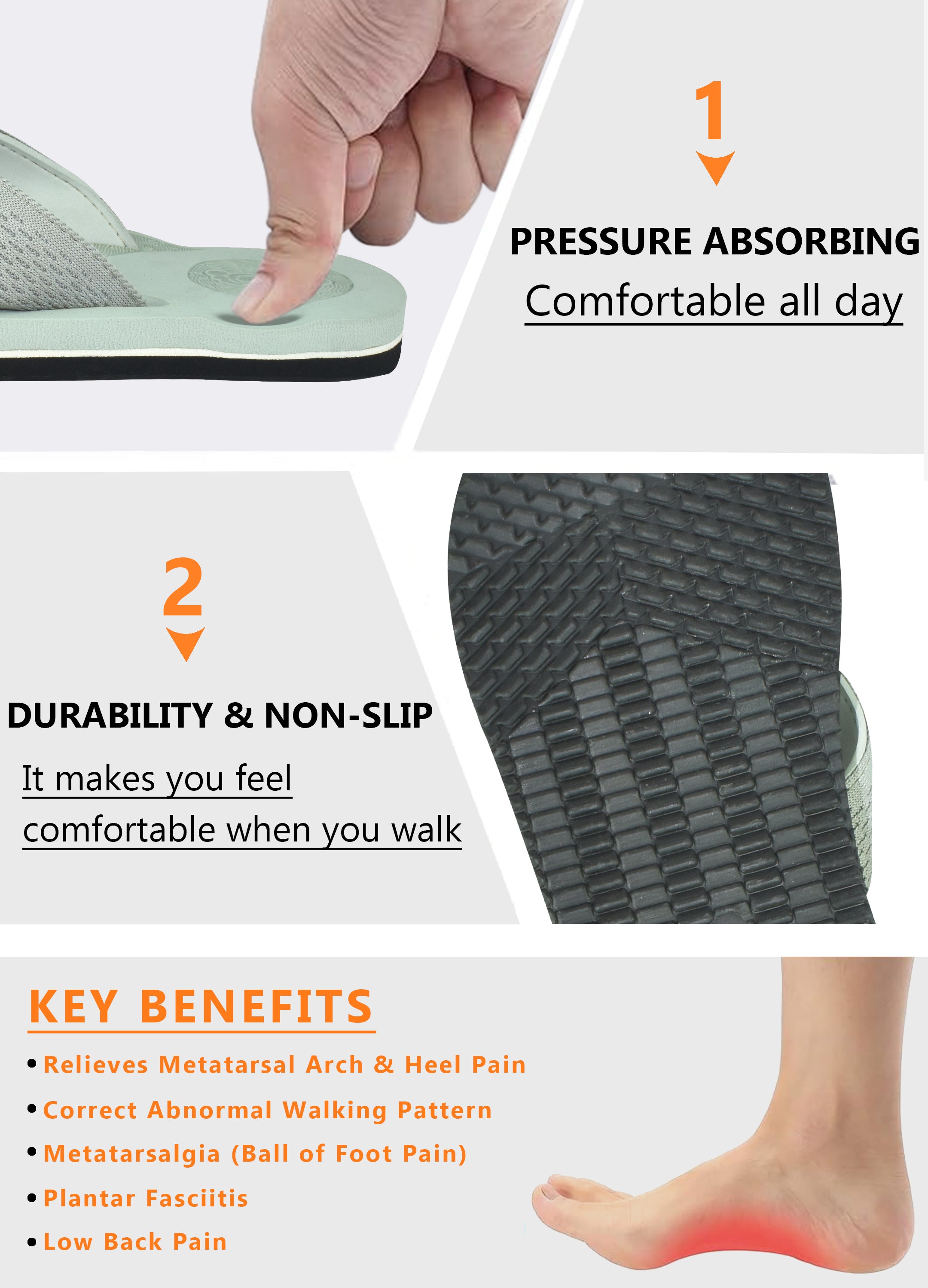 Ortho Cheer Men's Orthopedic and Diabetic Friendly Super Soft, Lightweight & Comfortable Slipper AO2006