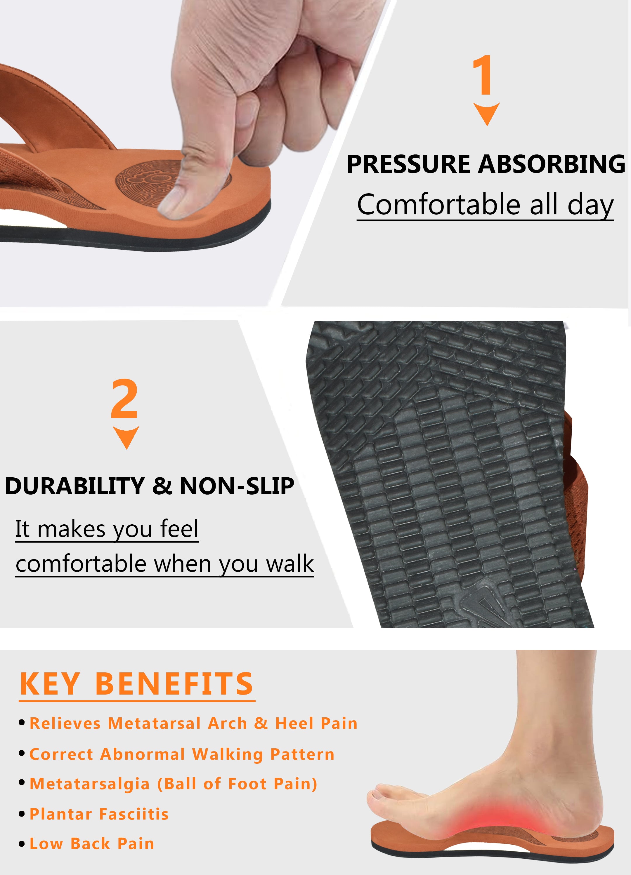 Ortho Cheer Men's Orthopedic and Diabetic Friendly Super Soft, Lightweight & Comfortable Slipper AO2007