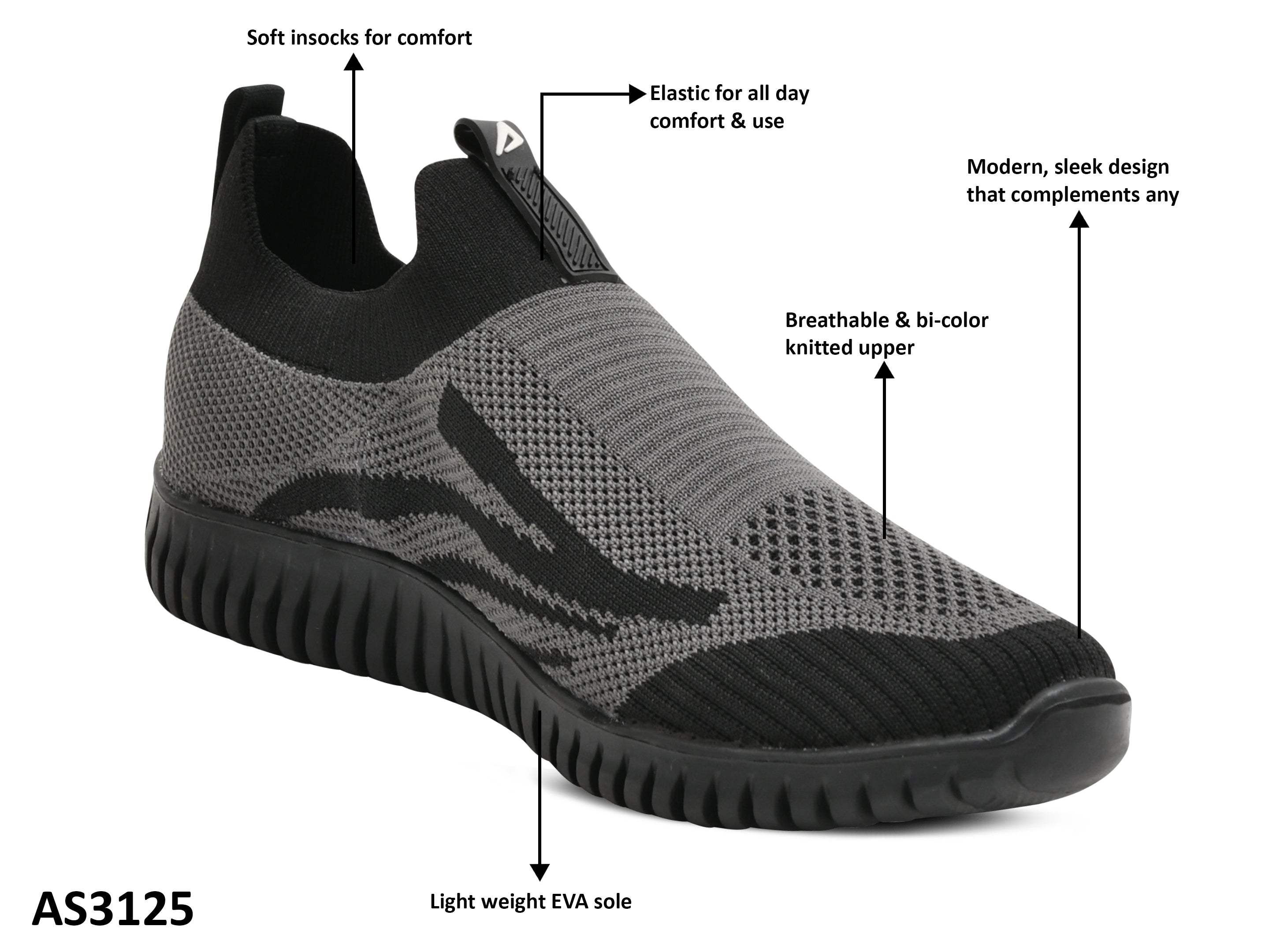 Impakto  Sprint Men  Men's  Grey Walking Shoes