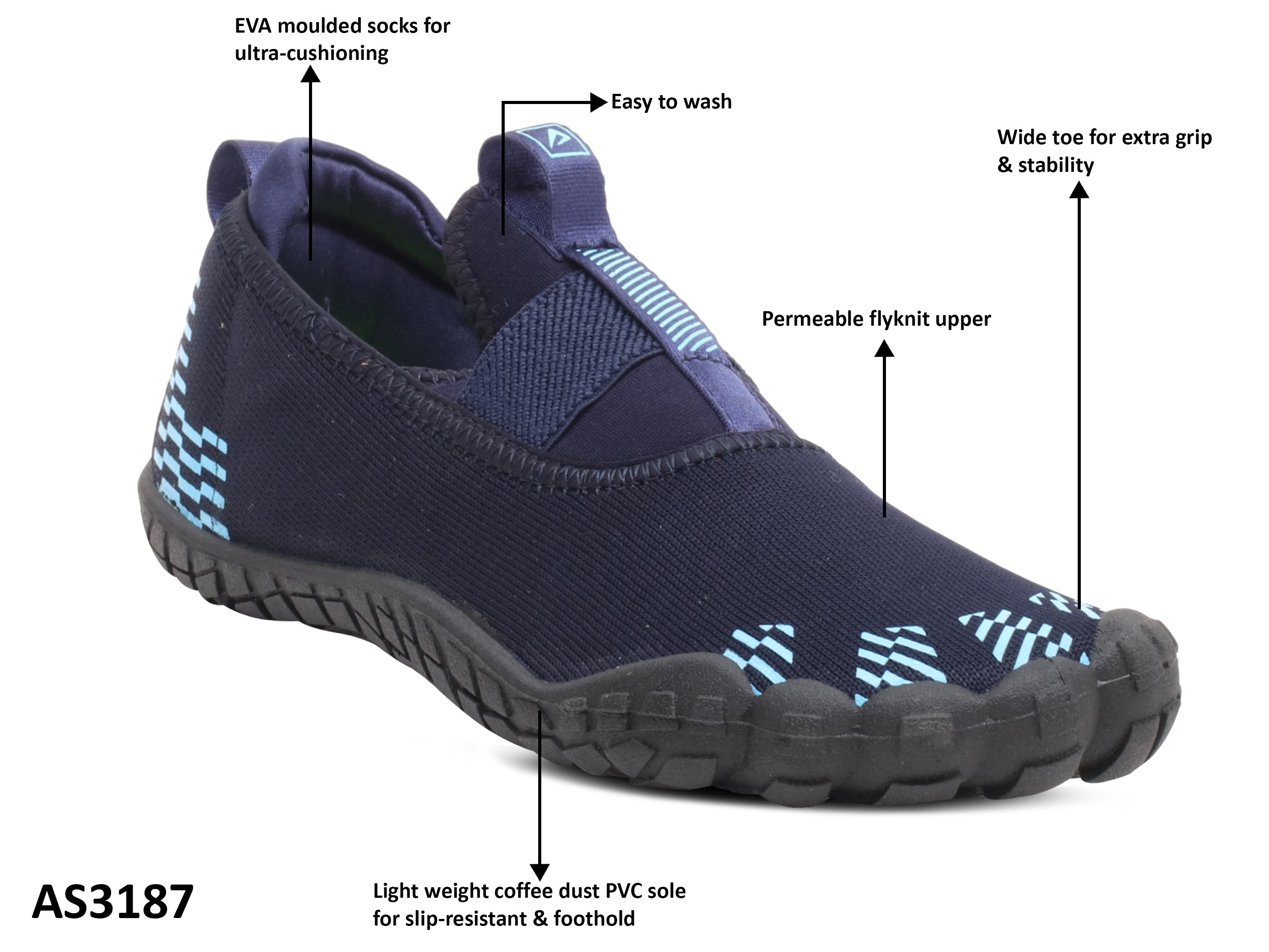 Impakto Barefoot Rooted Wide feet Shoes for Men| Lightweight Running & Training Shoes with Soft Sole & Superior Grip AS3187