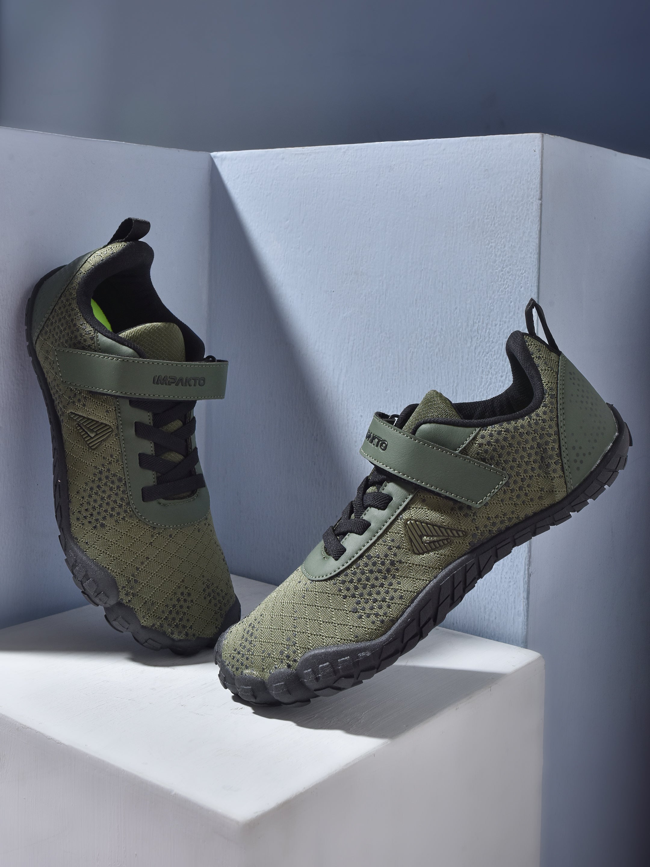 Impakto Barefoot for Wide Feet Shoes for Men Olive Green AS3285