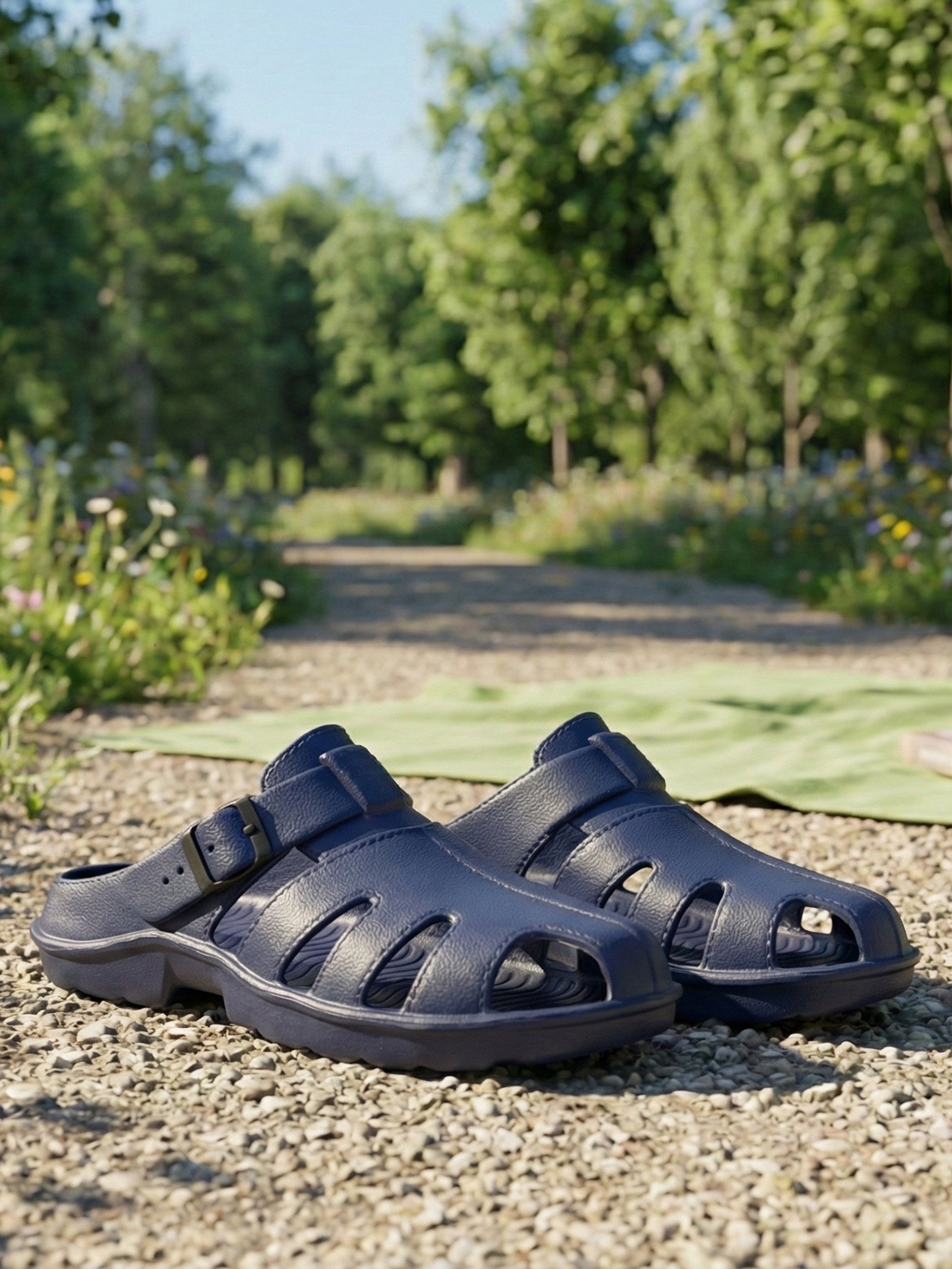 Ajanta Men EVA Slip-On Sandal with Adjustable Buckle & Ultra-Breathable Cut-Out Design