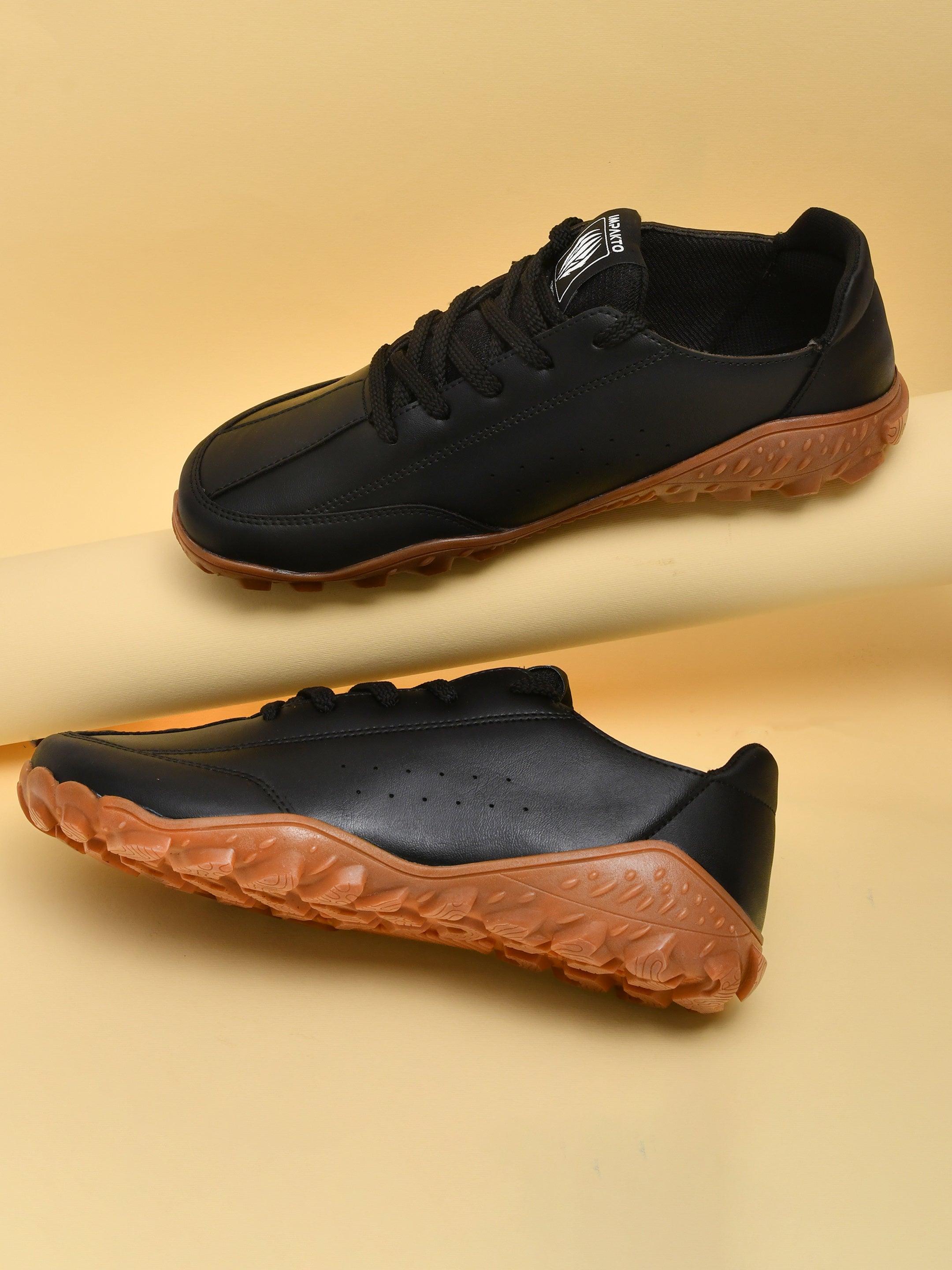 Impakto Outwork Men's Tan Barefoot Shoe with Rubber Trekking Sole - AS3439