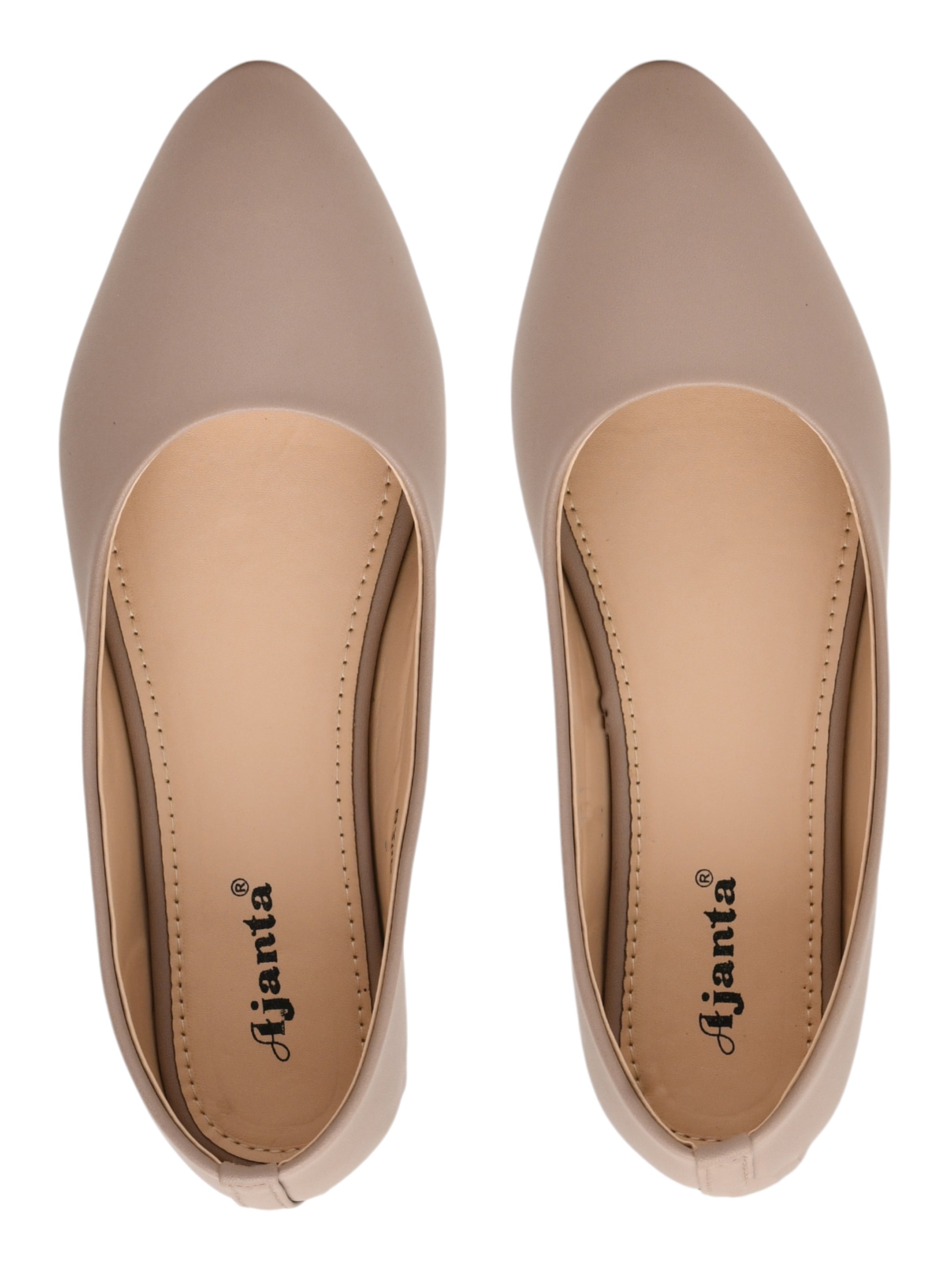 Ajanta Women Beige Belly Shoes | Perfect for Casual and Office wear | Stylish & Light Shoes for Walking EL5019