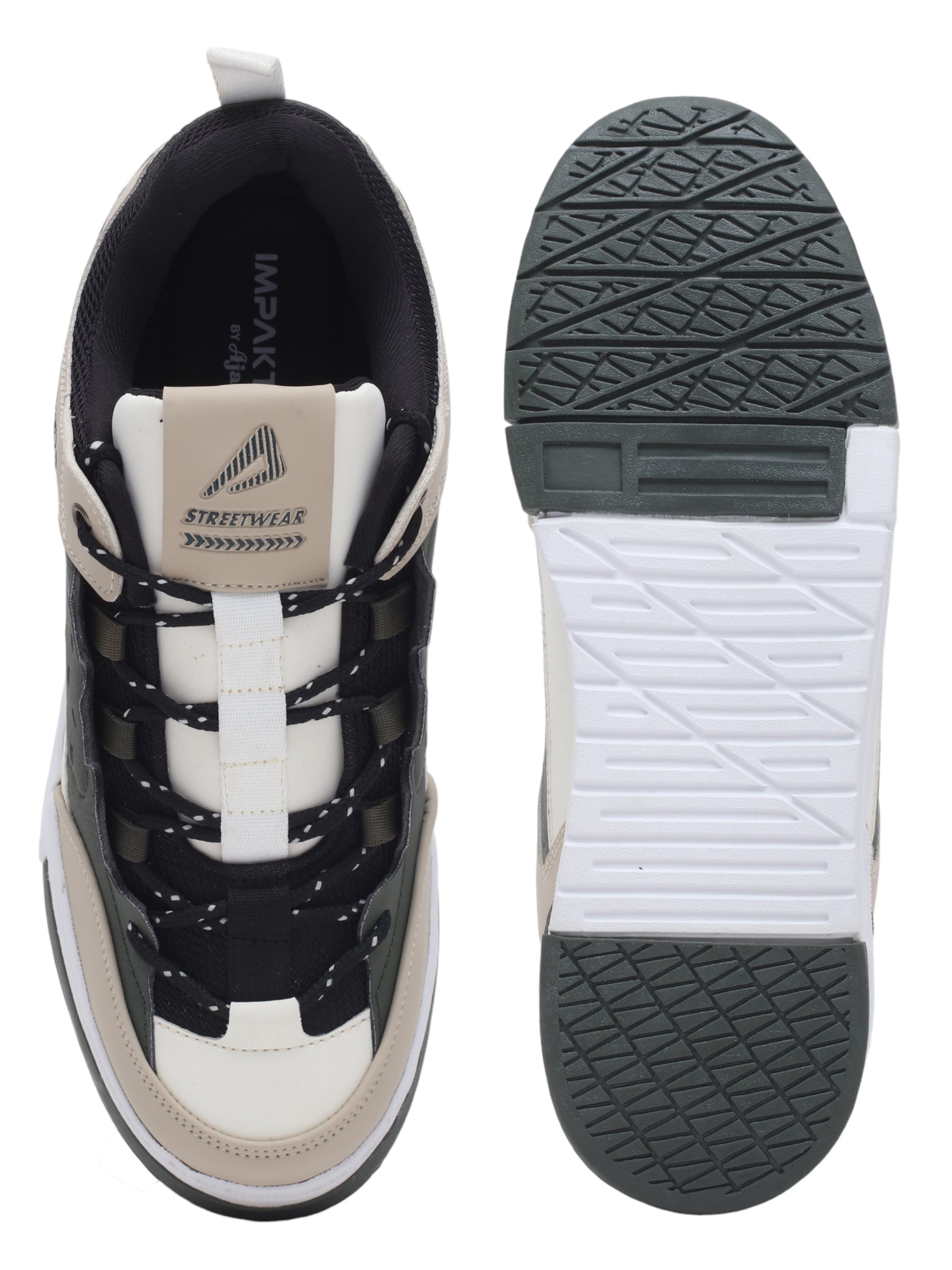 Impakto Men's Trendy Casual Sneaker Shoes, Attractive Rounded Front, Cushioned Insole with Dynamic Feet Support for Extra comfort, Slip-Resistant Sole