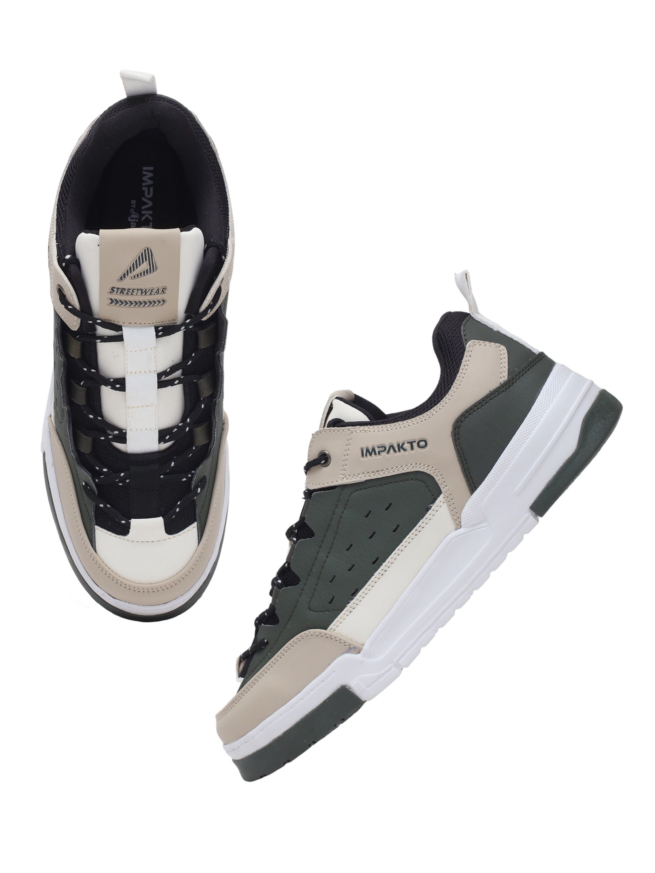 Impakto Men's Trendy Casual Sneaker Shoes, Attractive Rounded Front, Cushioned Insole with Dynamic Feet Support for Extra comfort, Slip-Resistant Sole