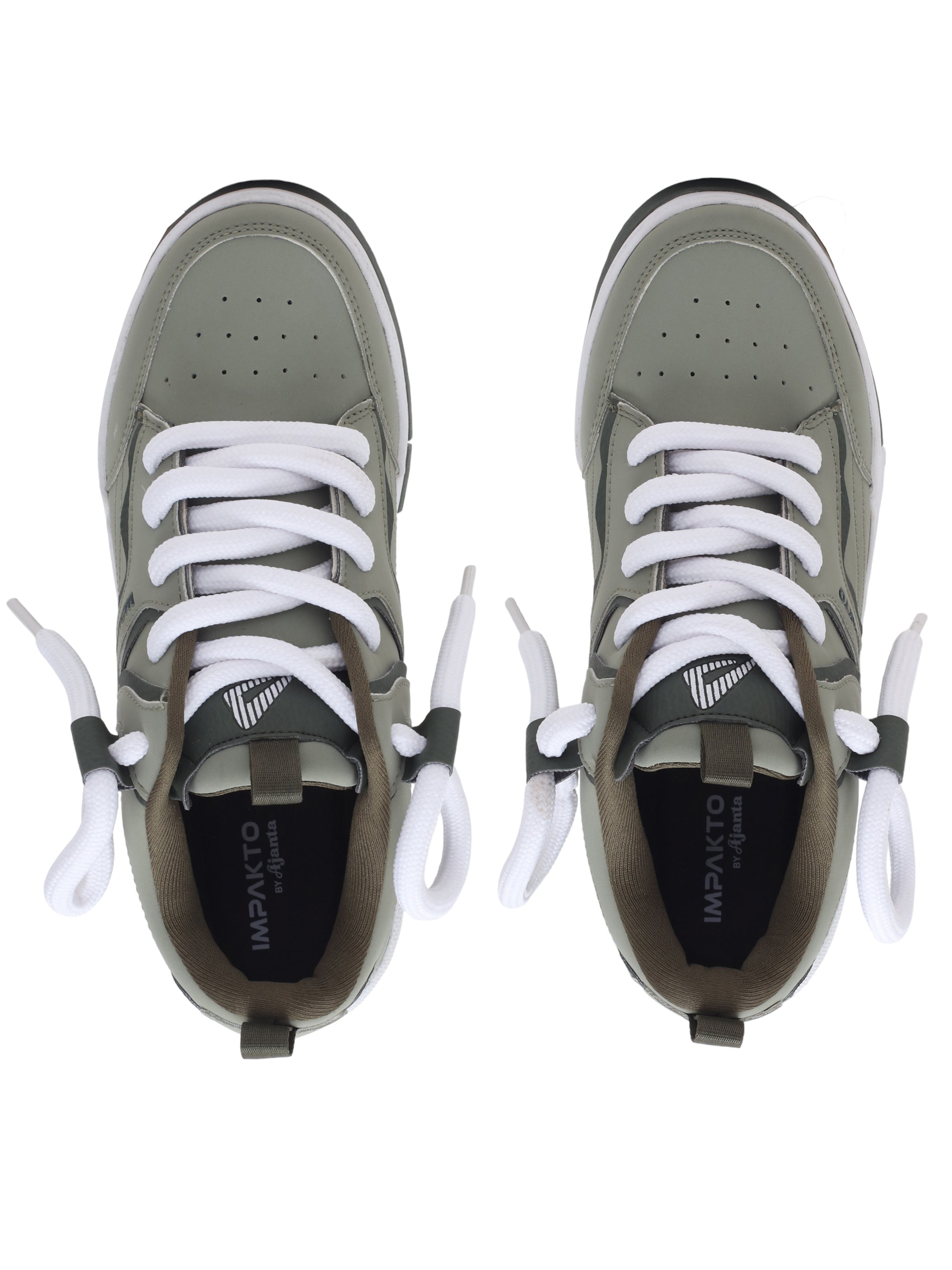 Impakto Men's Fashionable Casual Sneaker Shoes with Synthetic Upper Lightweight Comfortable Mid Top, Extra Soothing Insole & Impact-Resistant Comfort