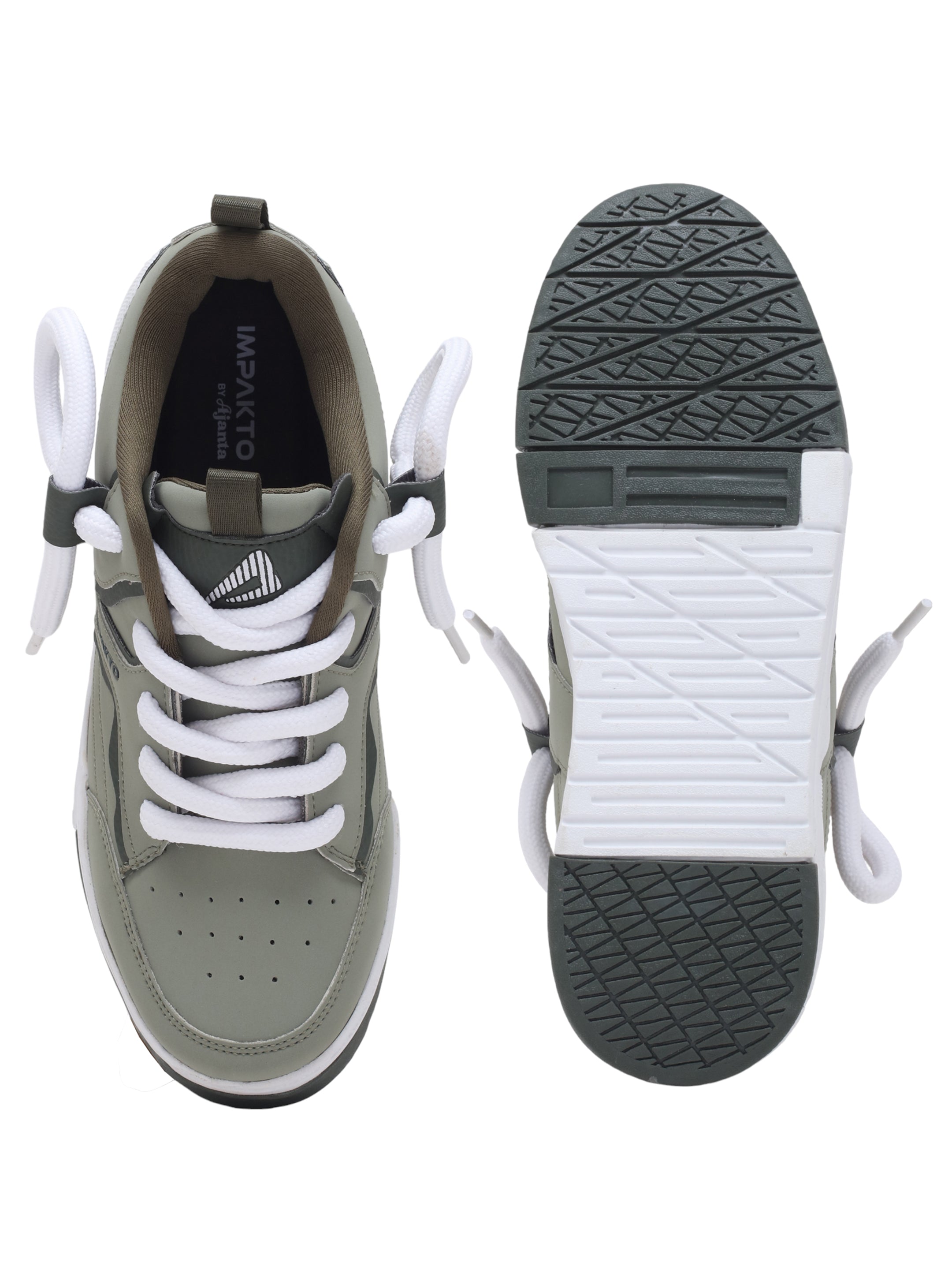 Impakto Men's Fashionable Casual Sneaker Shoes with Synthetic Upper Lightweight Comfortable Mid Top, Extra Soothing Insole & Impact-Resistant Comfort