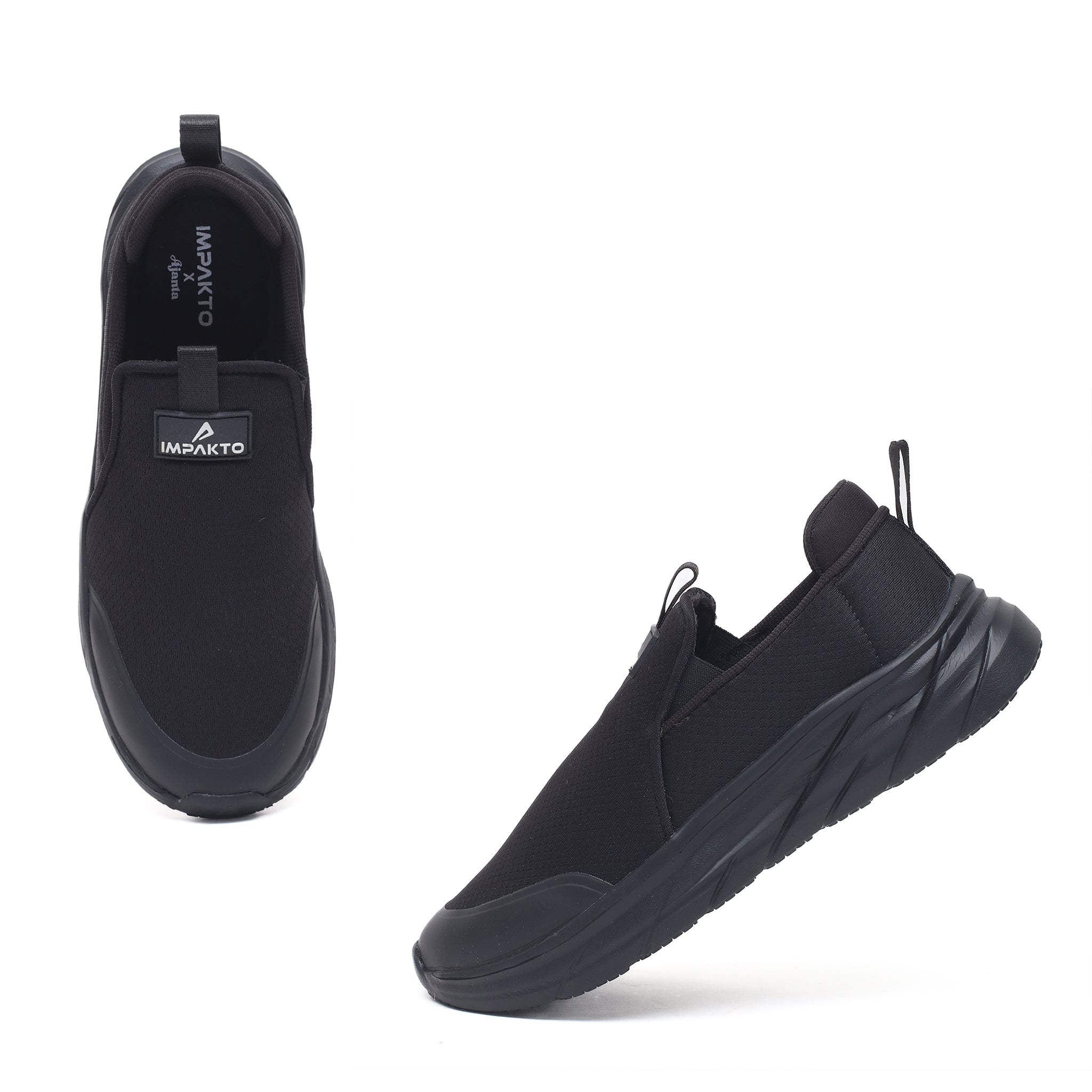 Impakto Cozy Lazy Boy Men's Black Walking Shoe AS3221