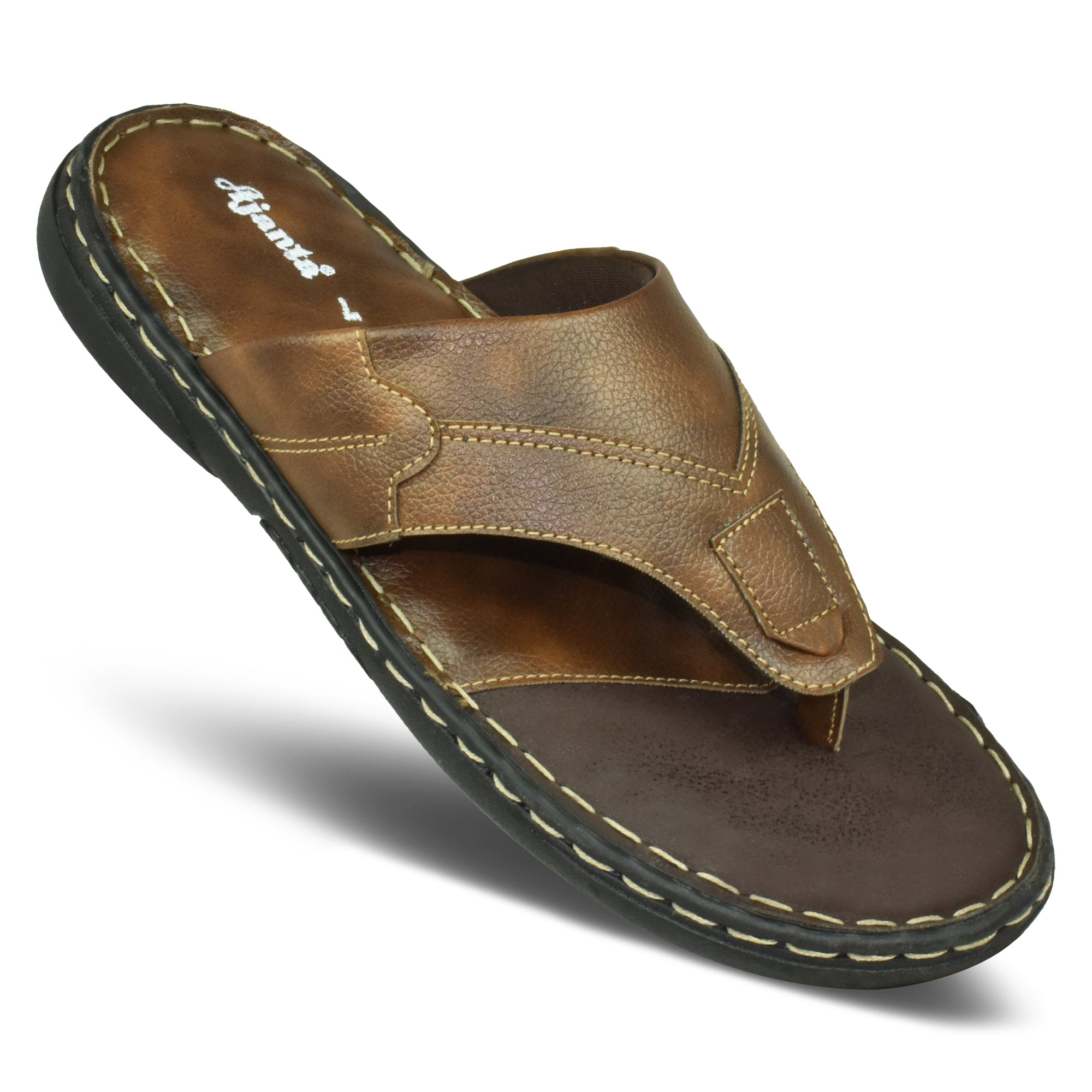 Ajanta Men’s Slip-On Sandals Soft Cushioned Regular Wear Footwear