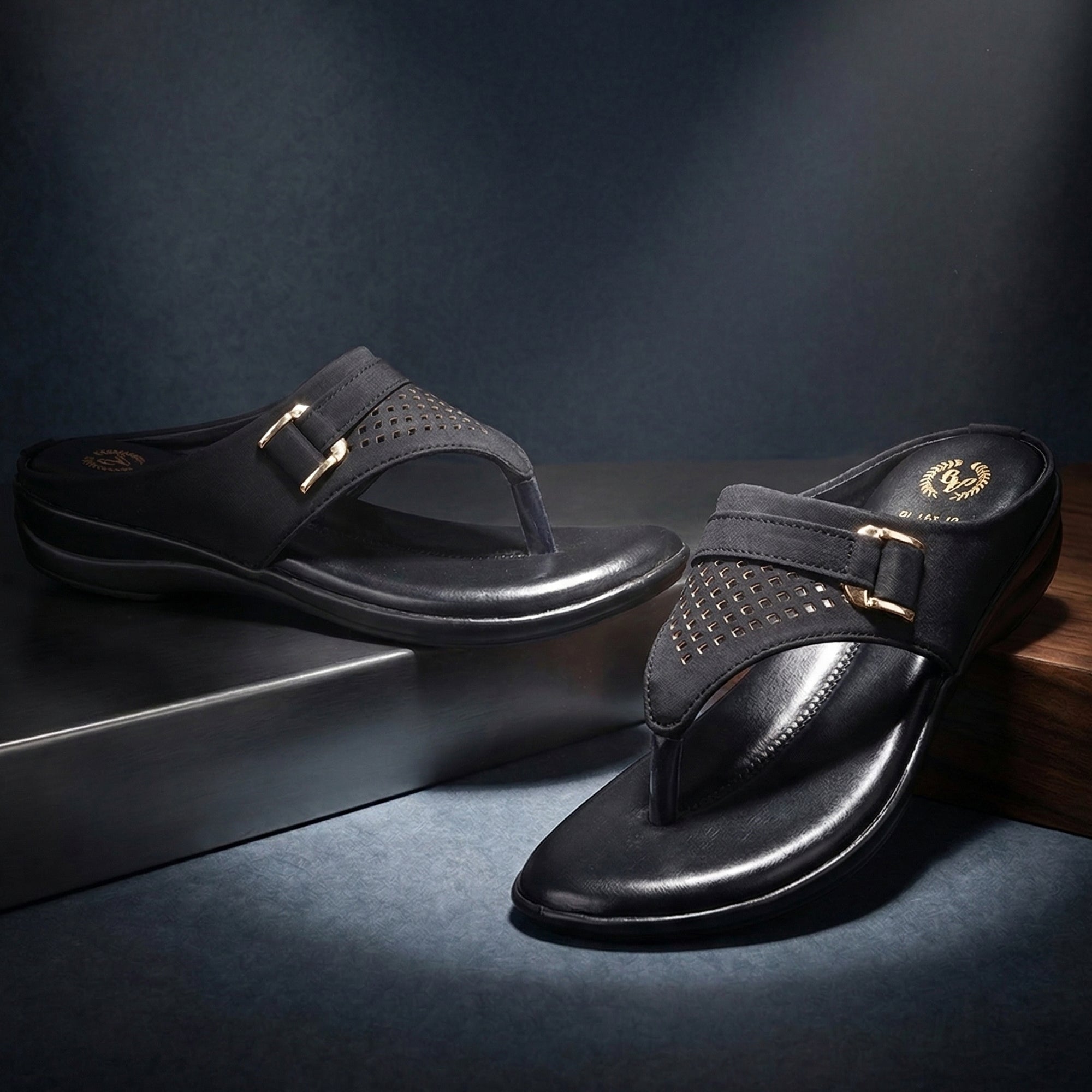 Ajanta Women’s Black Wedges for Daily Wear, Casual & Office Use