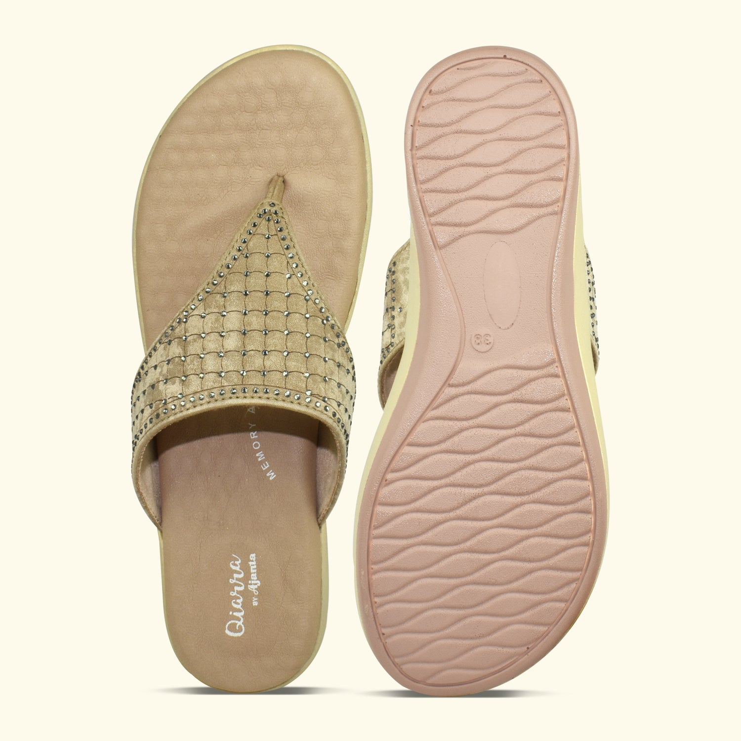 QIARRA Women Flat Sandals for Women|Casual Sandals|Comfortable Ladies Sandal|Flats For Daily Use EL1057