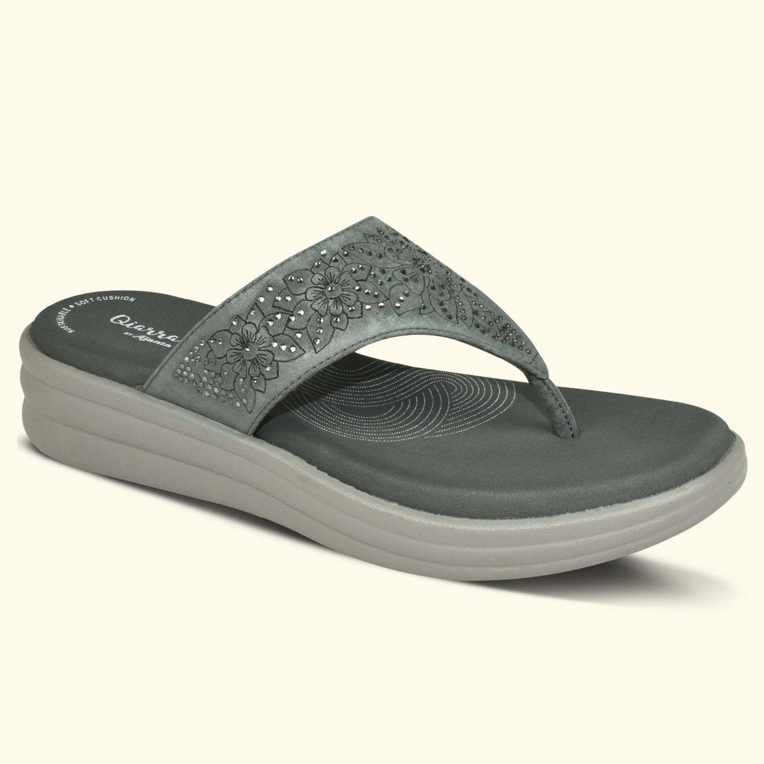 QIARRA Women Flat Sandals for Women|Casual Sandals|Comfortable Ladies Sandal|Flats For Daily Use EL1058