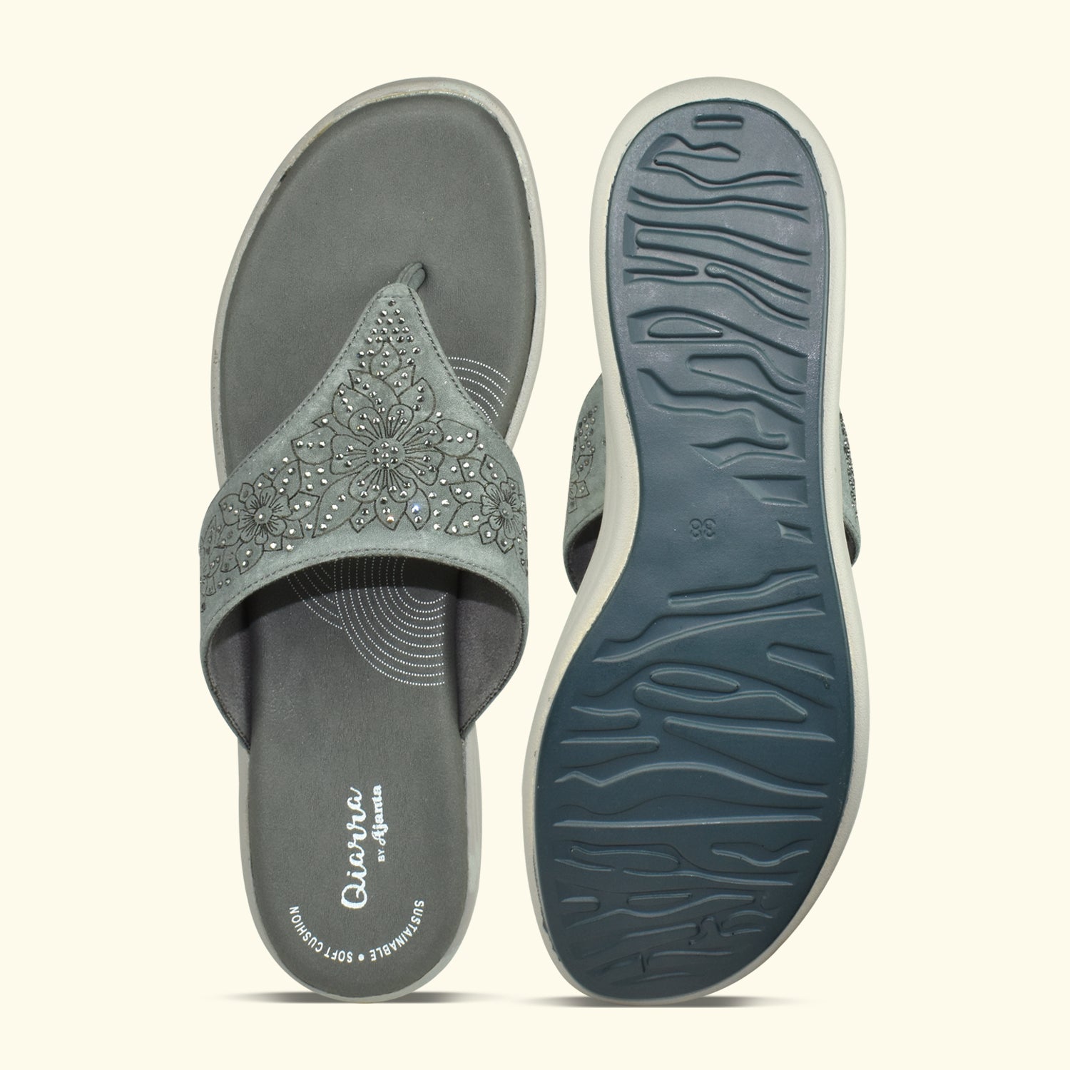 QIARRA Women Flat Sandals for Women|Casual Sandals|Comfortable Ladies Sandal|Flats For Daily Use EL1058