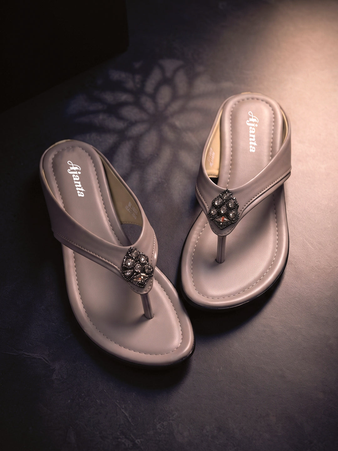 AJANTA Women’s Comfort Flat Sandals | Comfortable Slip-On Sandals for Women | Casual Walking Sandals | Lightweight Footwear For Modern Woman | Trendy Footwear For Special Occasion, Outing, Travel