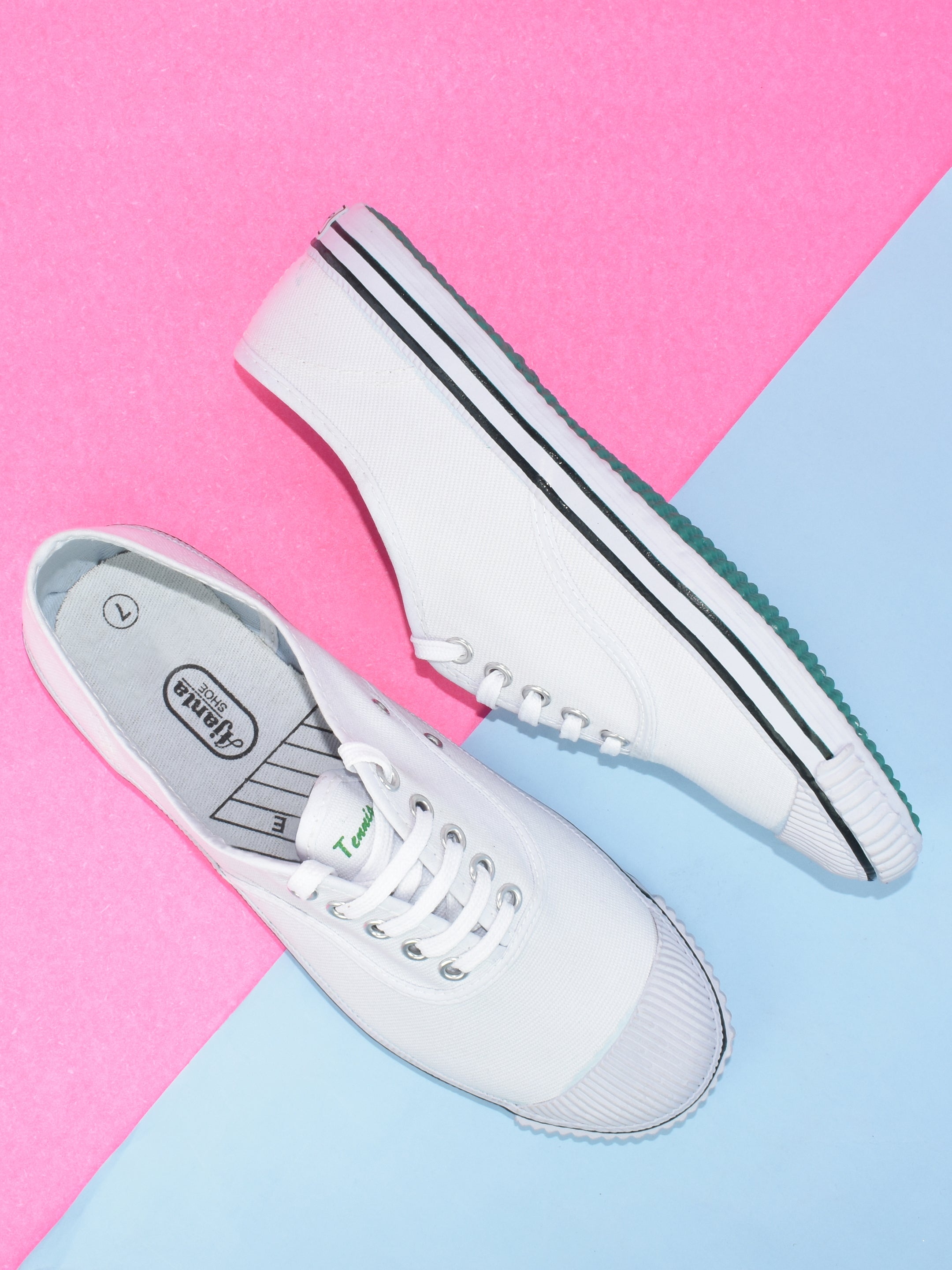 AJANTA Kids Lace-Up White Uniform Shoe BT0004