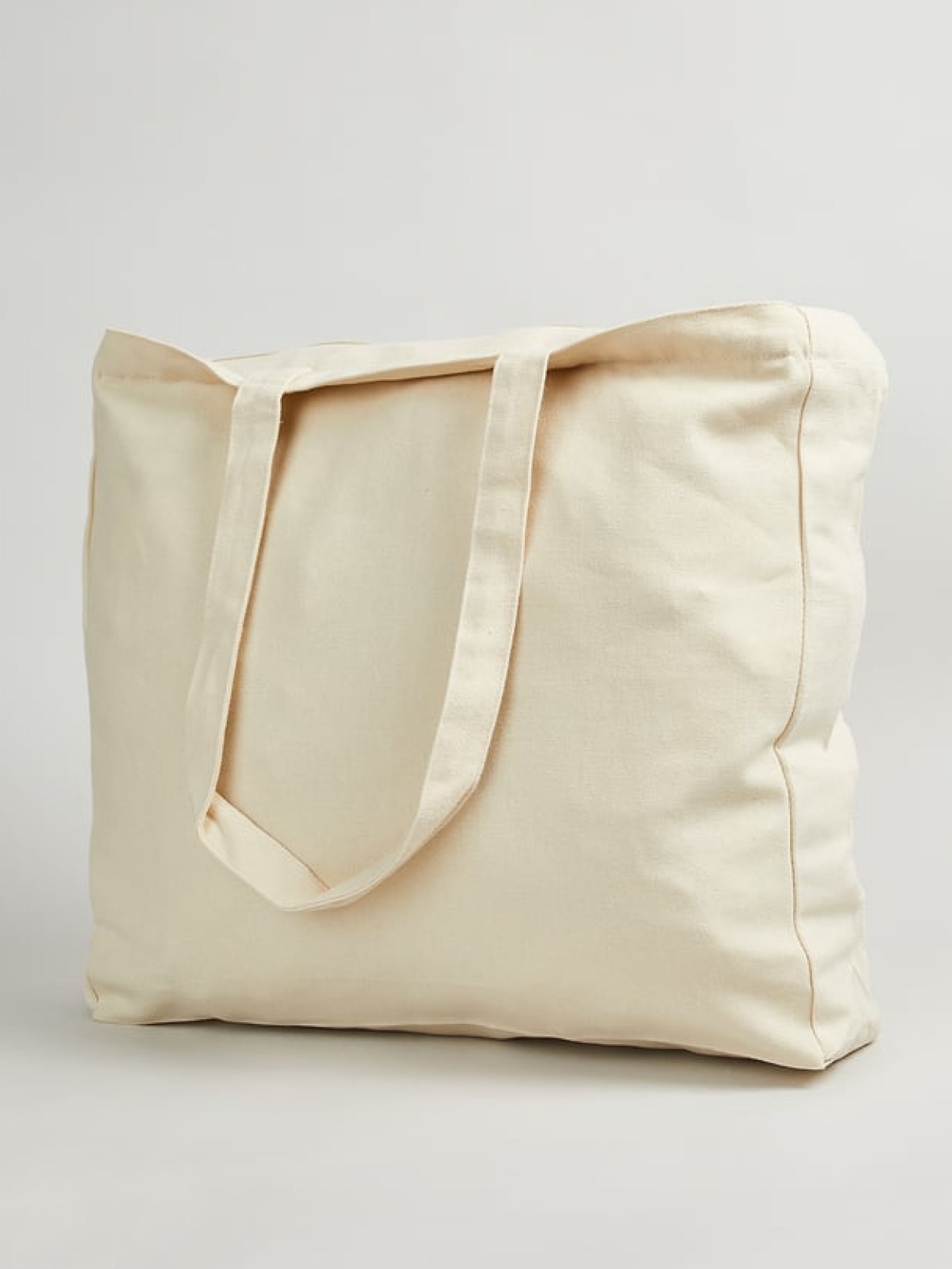 Ajanta Canvas Tote Bag with Zip for Women