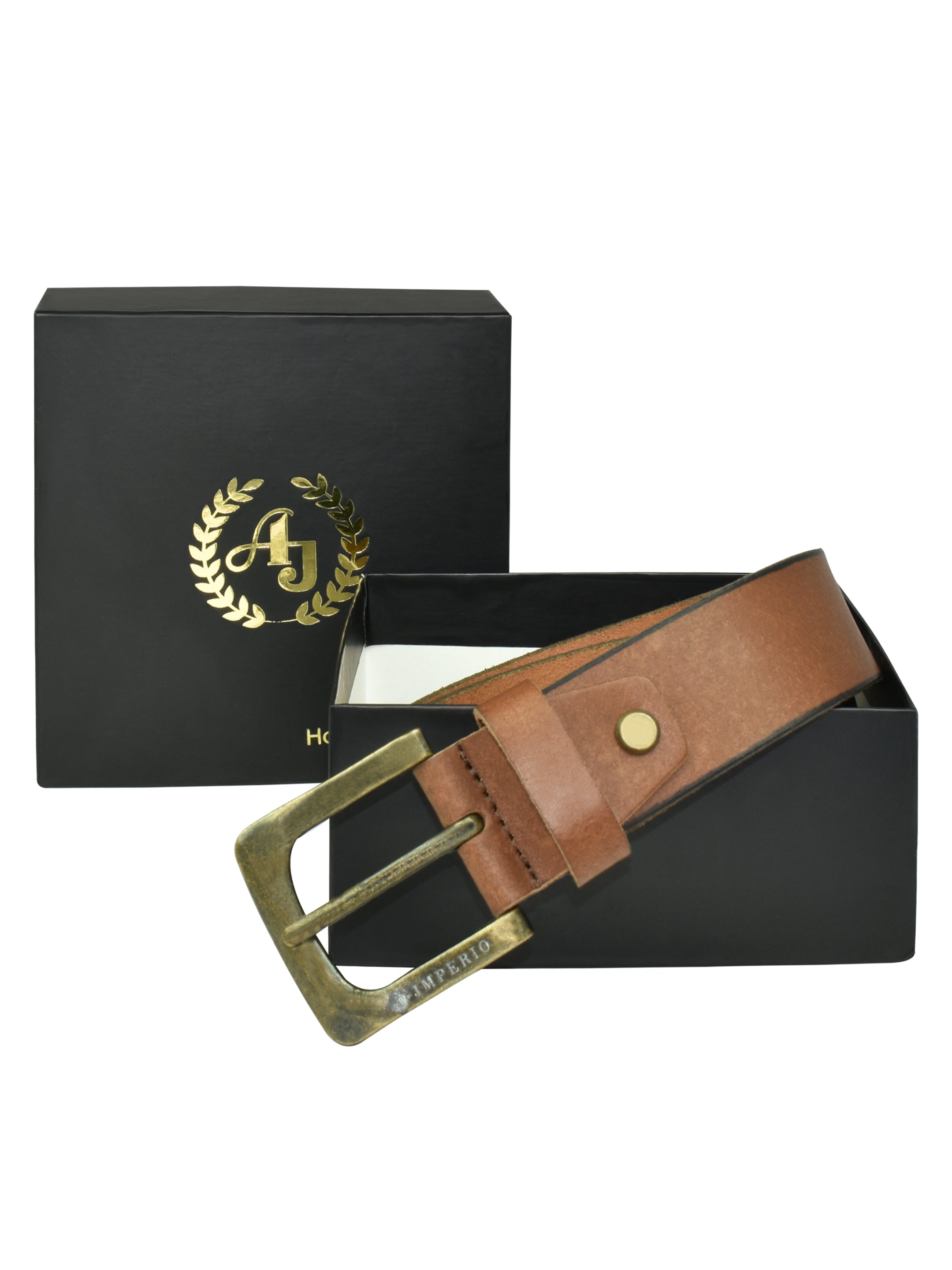 Imperio Genuine Leather Brown Belt for Men – Classic Formal & Casual Waist Belt