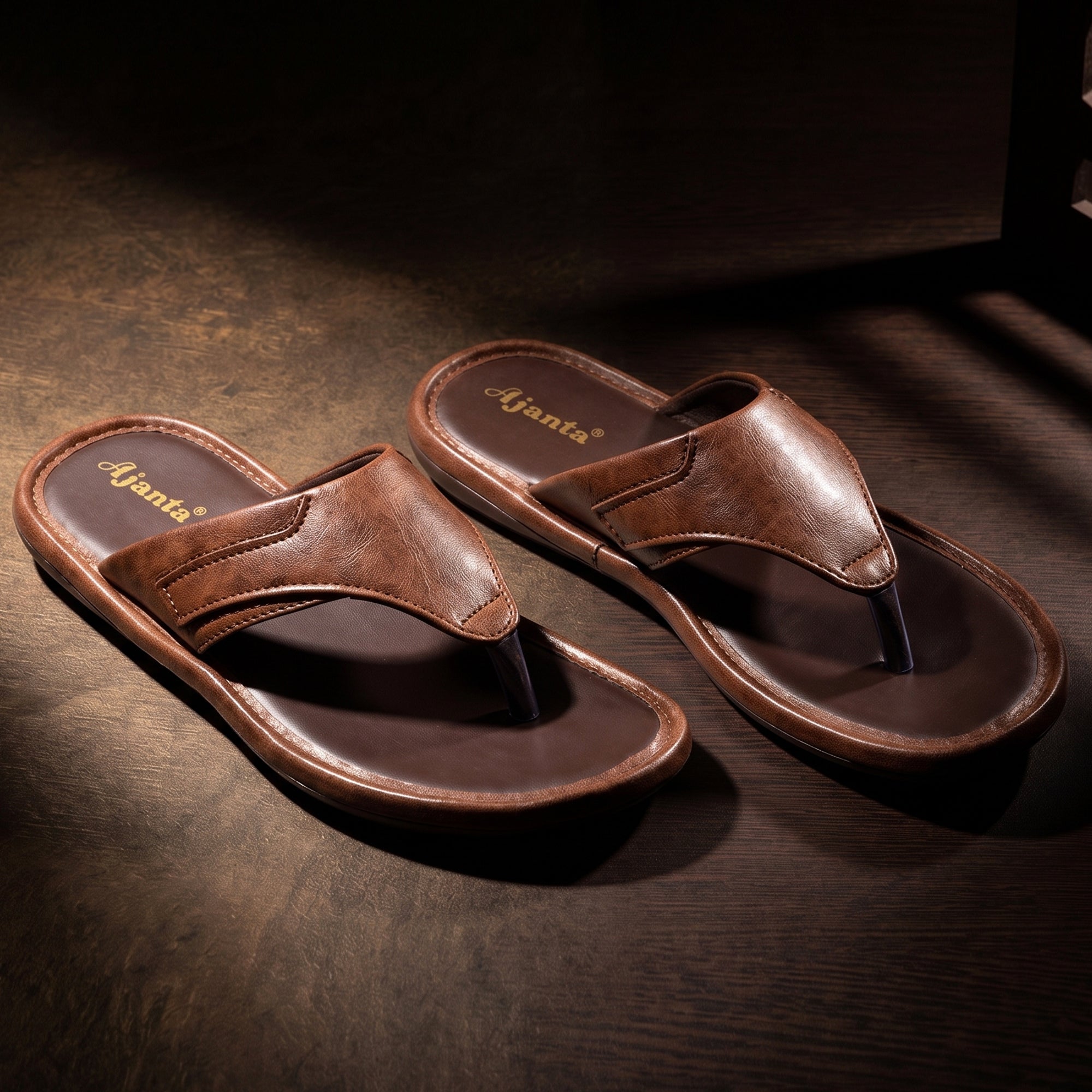 AJANTA Women Stylish Flat Sandals | Flexible Sole | Comfortable Fit (Brown)