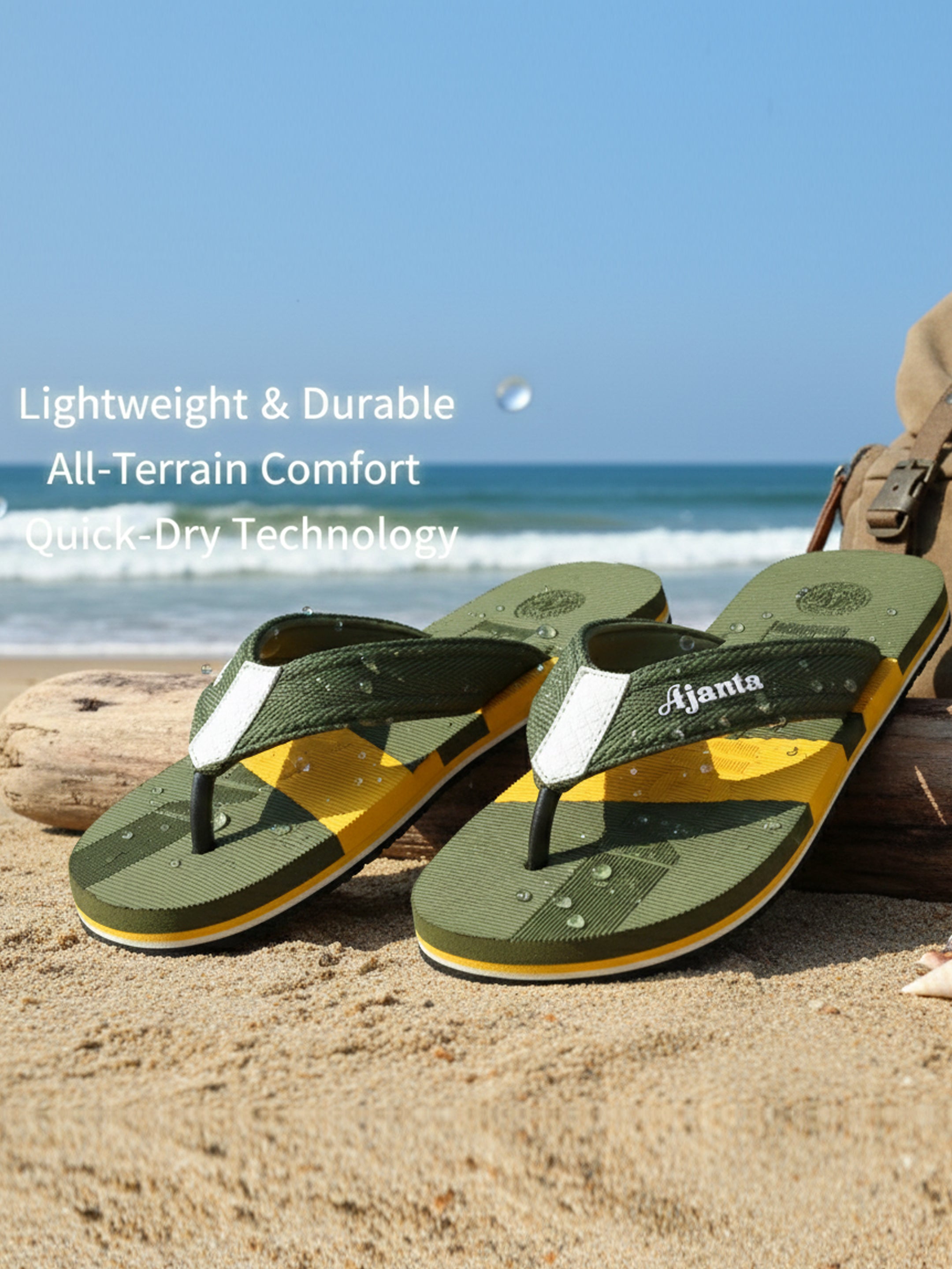 Ajanta Men’s Contemporary Daily-Wear Slipper with Soft Cushioned Footbed & Durable Build