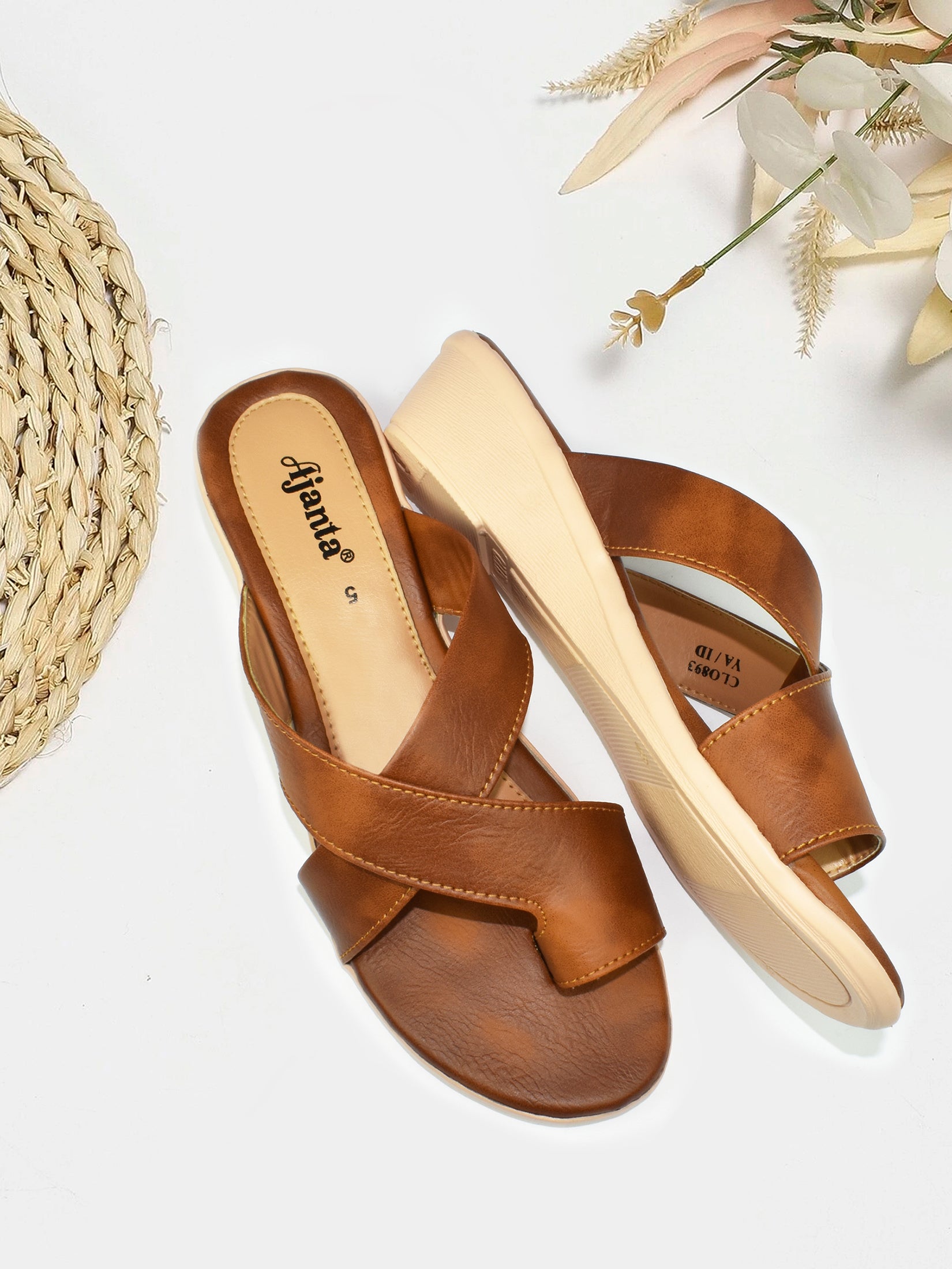 Ajanta Women's Stylish Heel Sandal / Elegant & Comfortable sandal / Stylish Slip-On Sandals with Comfortable FitCL0893