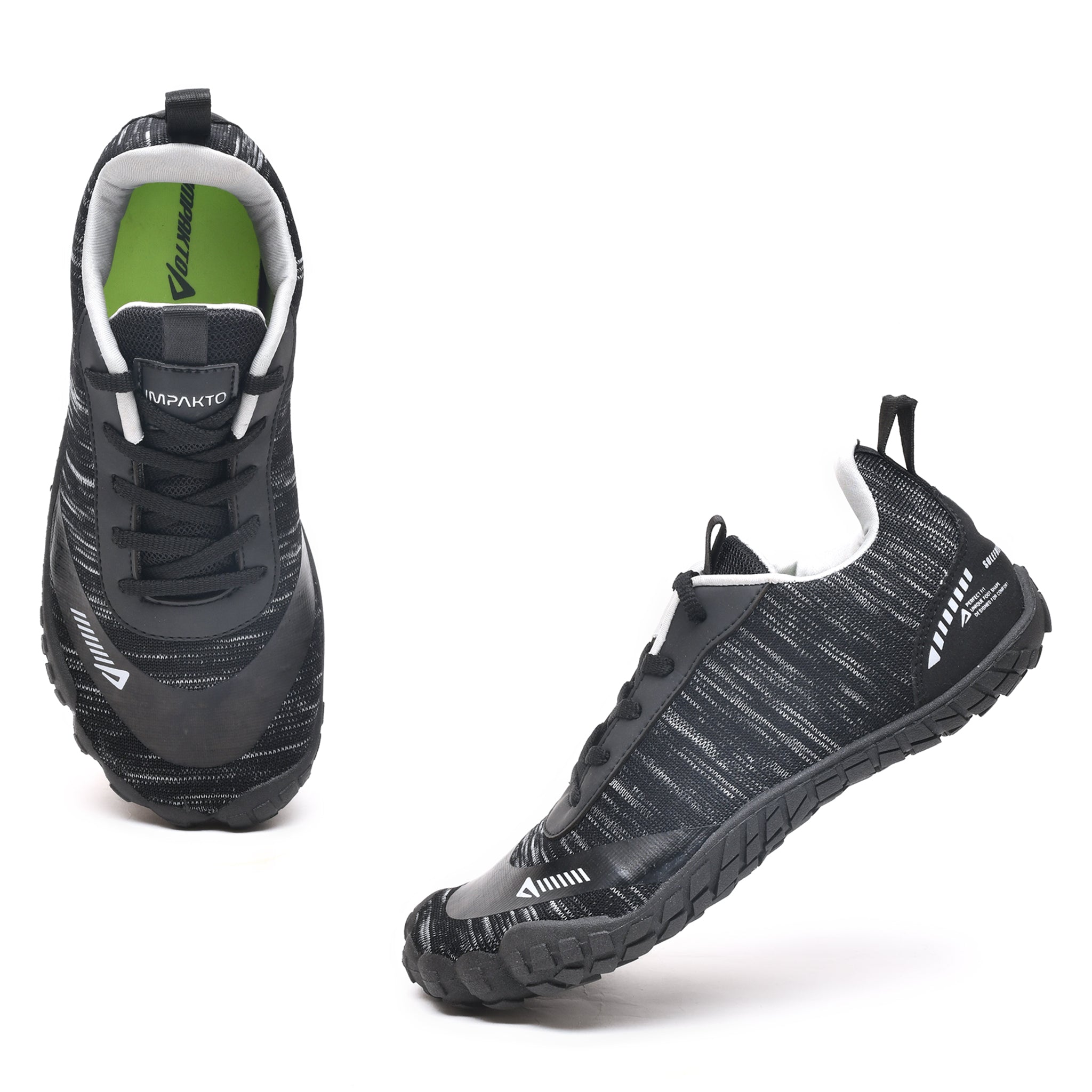 Impakto Barefoot Rooted Men Black Gym Shoes AS3196