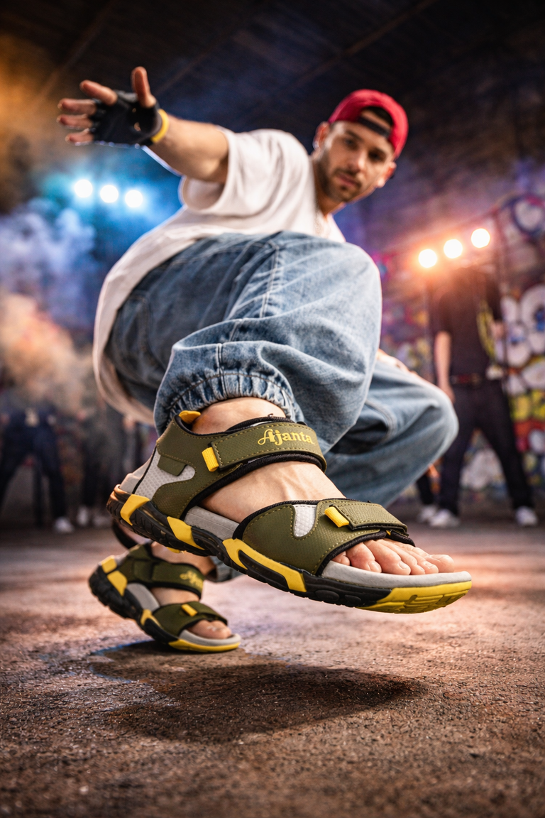 Ajanta Men’s Sports Sandals with Velcro Closure