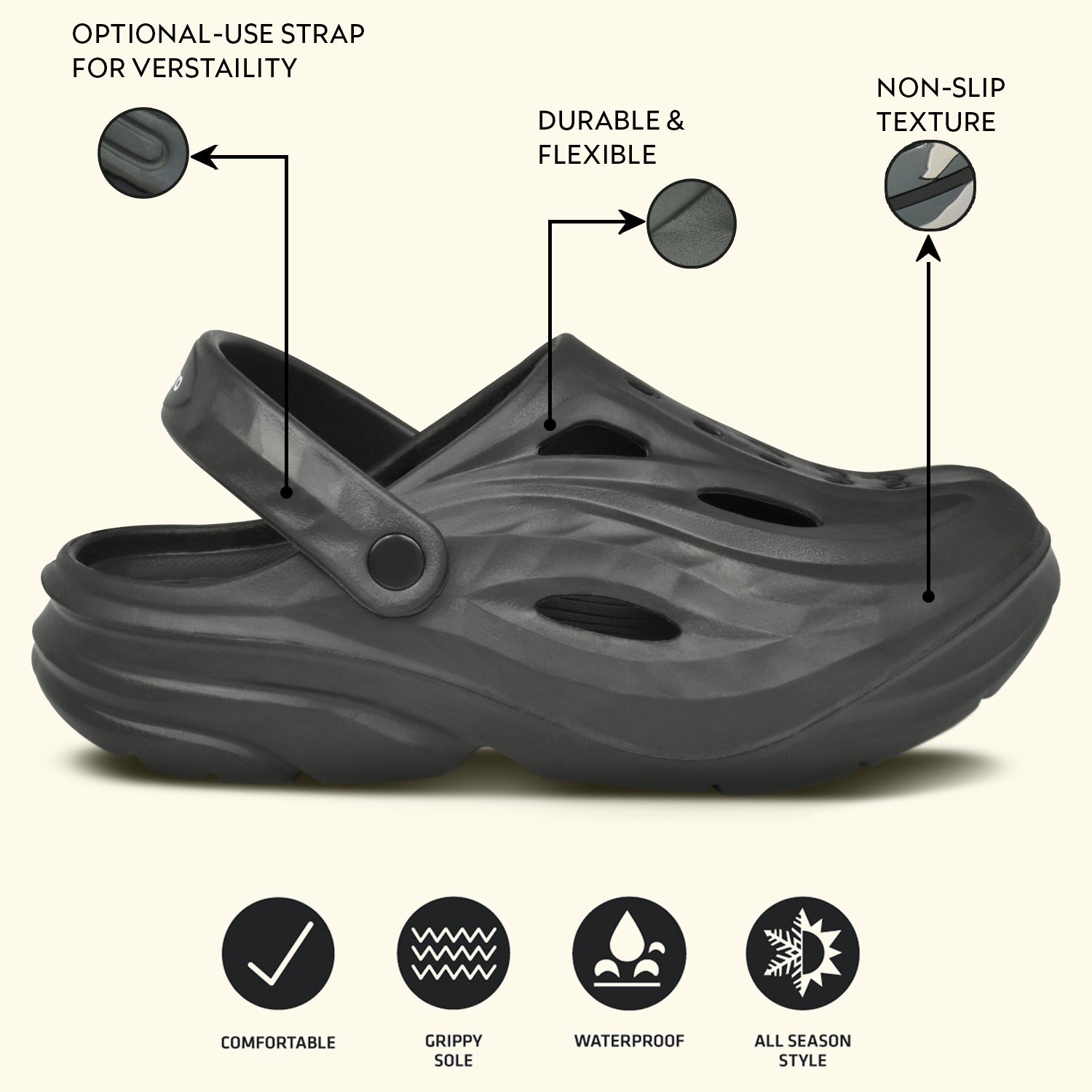 Impakto by Ajanta Men’s Clogs for Lightweight Comfort & Everyday Wear