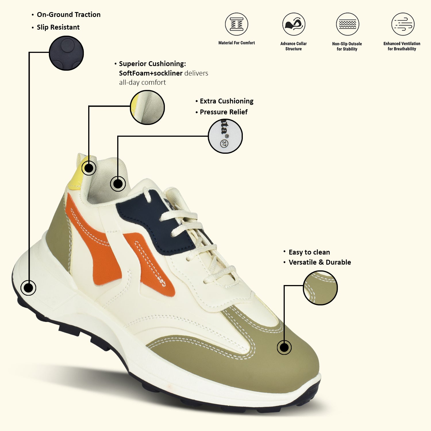 Women Olive Lightning Chunky Sneakers 