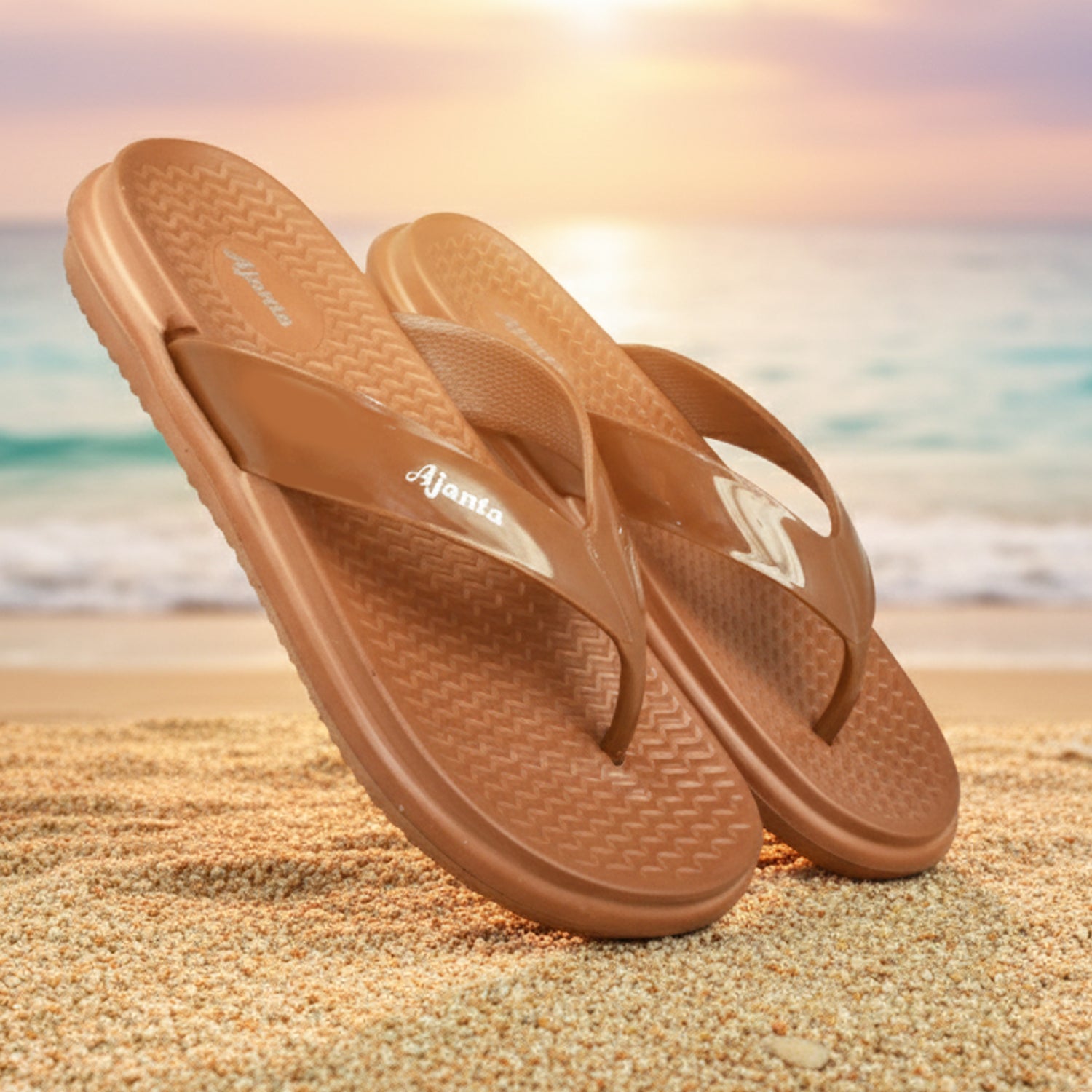 Ajanta Women’s Casual PVC Slip-On Slippers – Lightweight EVA Sole for Everyday Comfort-EL1055