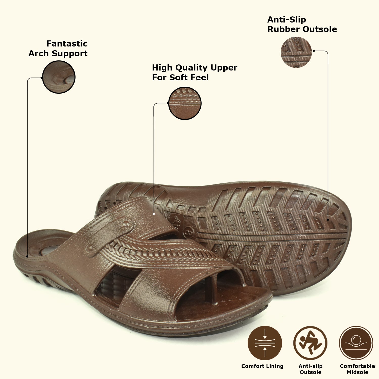 Ajanta Men’s Casual Sandals|Anti-Slip & Easy Wear|Outdoor Sandals EG3043