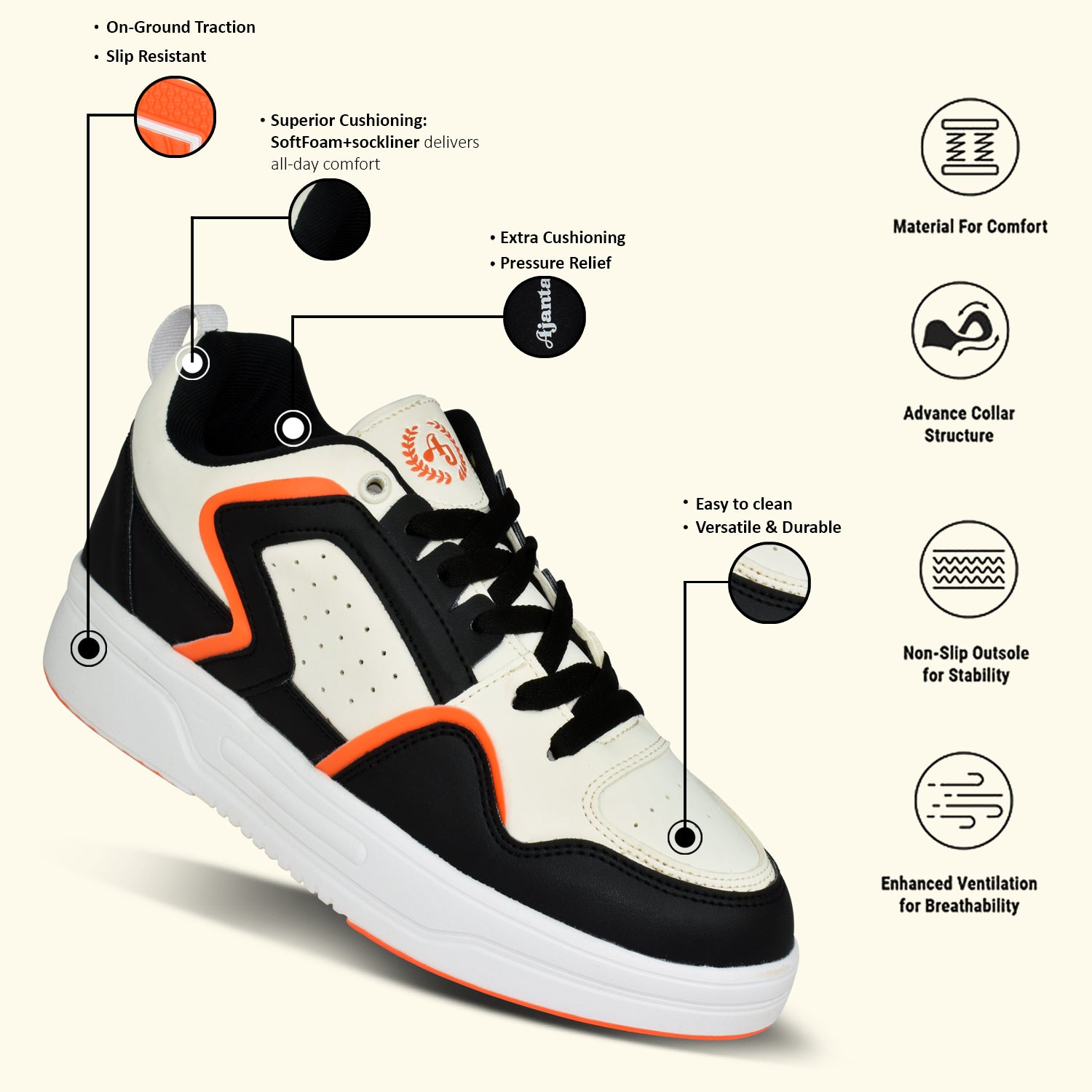 AJANTA Men Textured Urban Wear & Colored Casual Sneakers – Stylish,Lightweight,Comfortable Shoes for Daily Wear,Office,Travel,and Outdoor Use EG1026