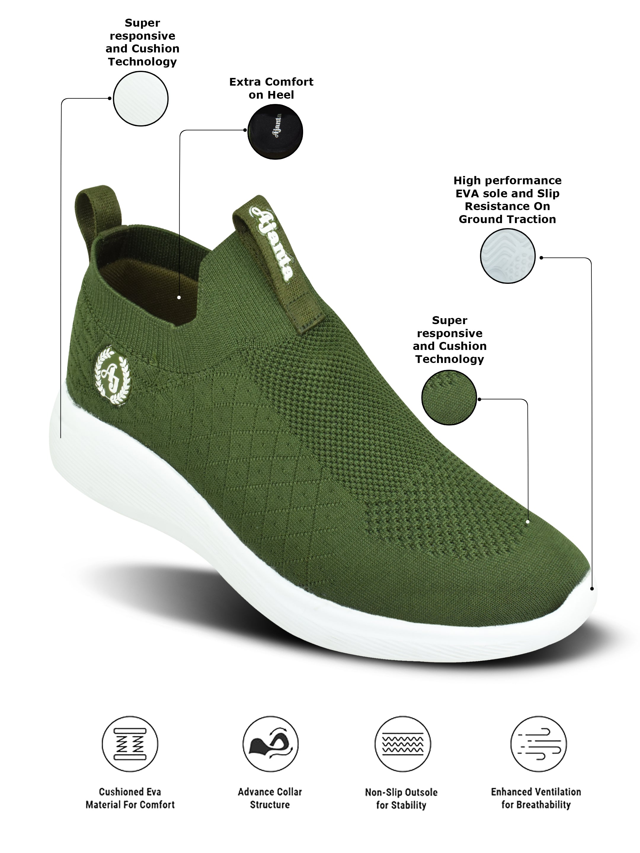 Ajanta Men Casual Shoe /Men’s Slip-on Shoes /Trendy & Comfortable for Daily Use EG1005